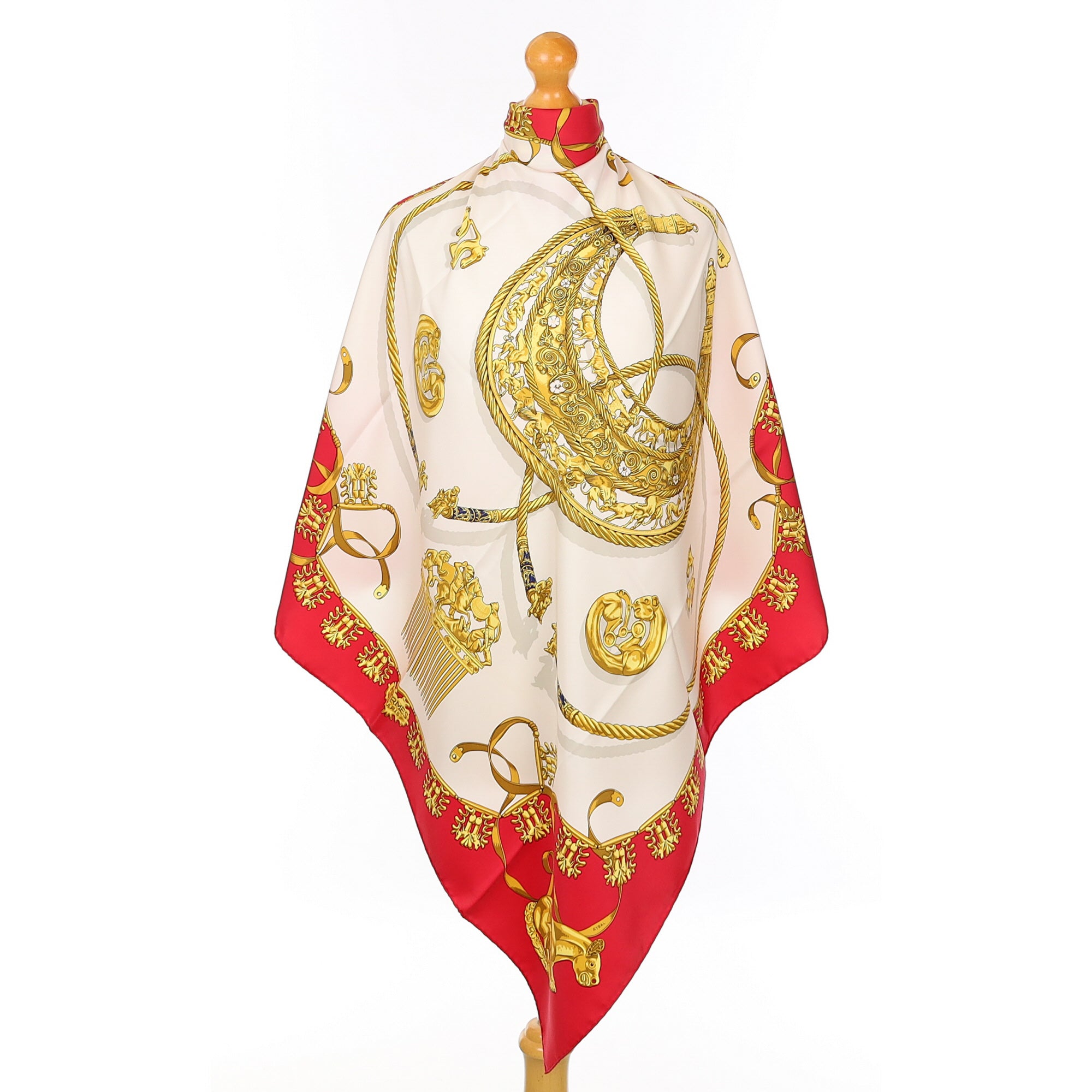 Hermès Les Cavaliers D'or Silk Scarf