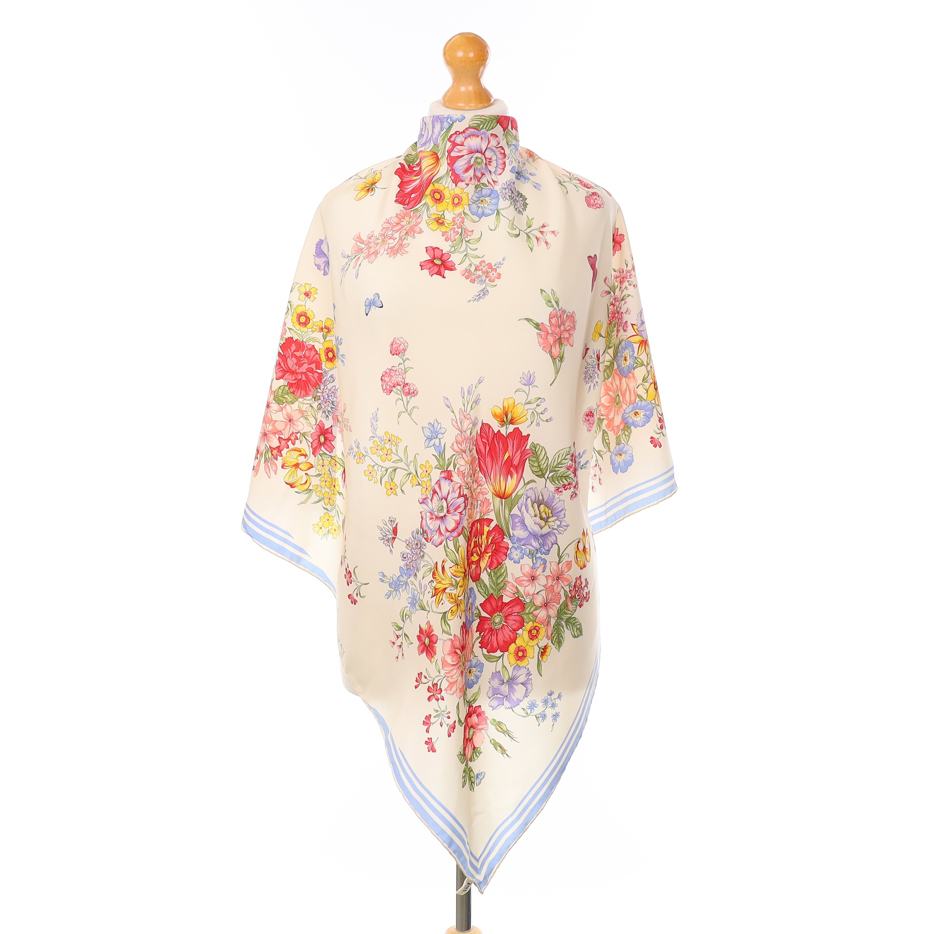 Asprey Vibrant Floral Silk Scarf