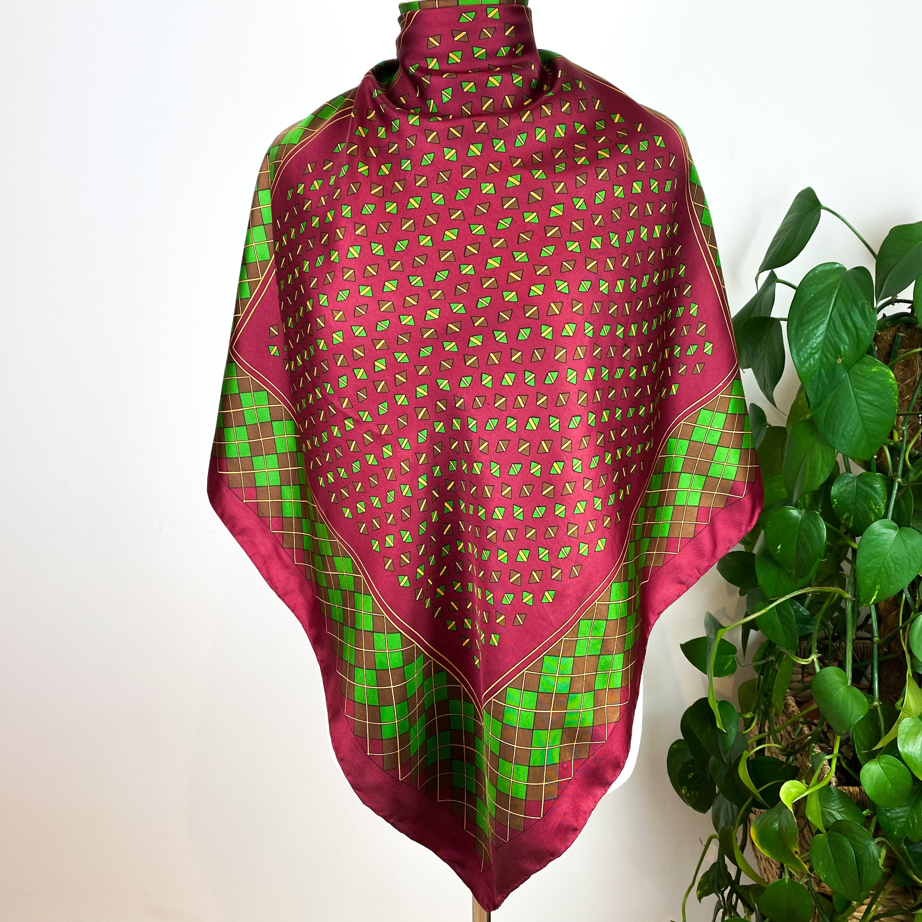 1970s Harrods Vintage Silk Scarf