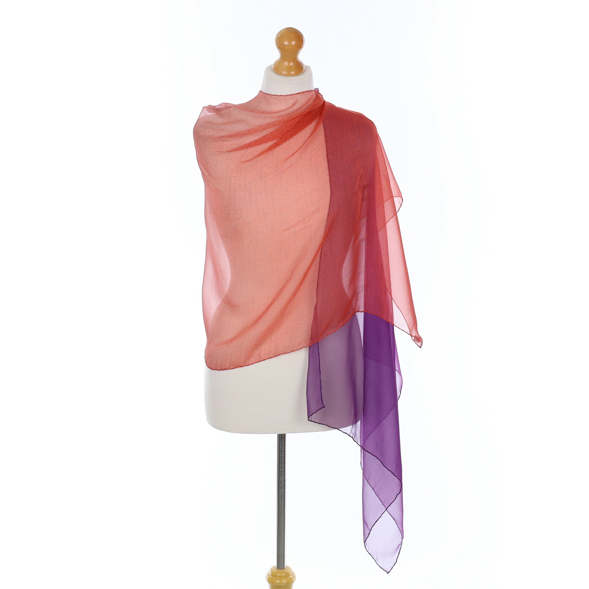 Dolce & Gabbana Red and Purple Silk Scarf