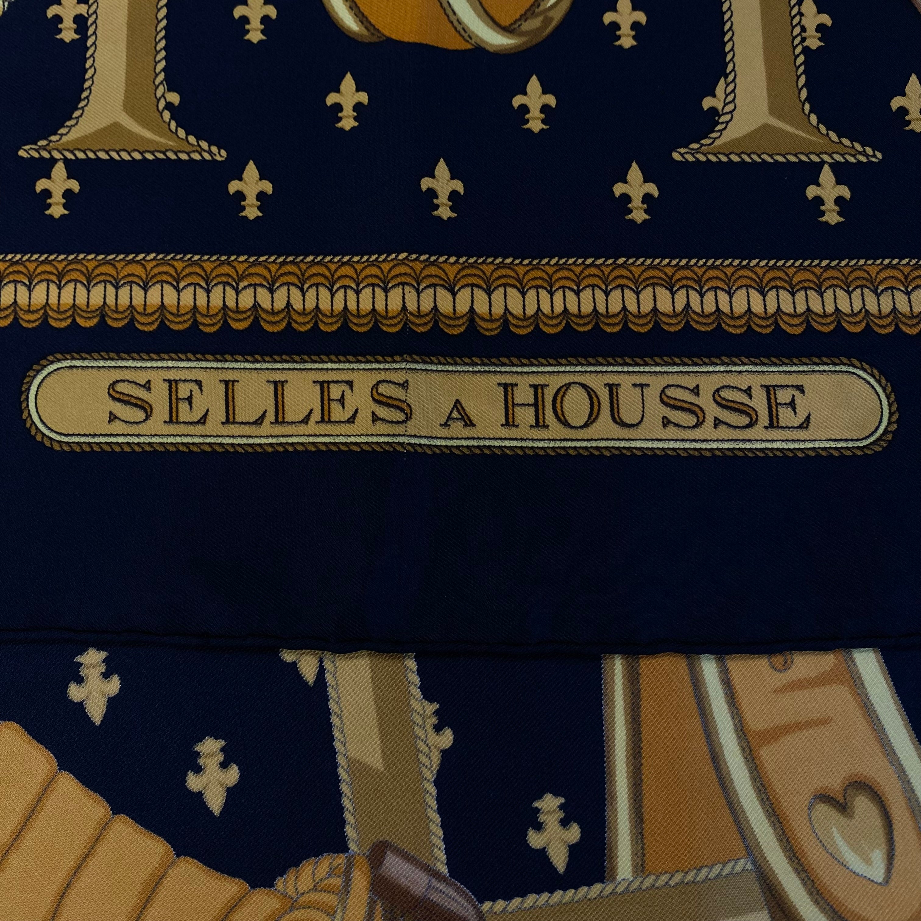 Hermès Selles a Housse Silk Scarf