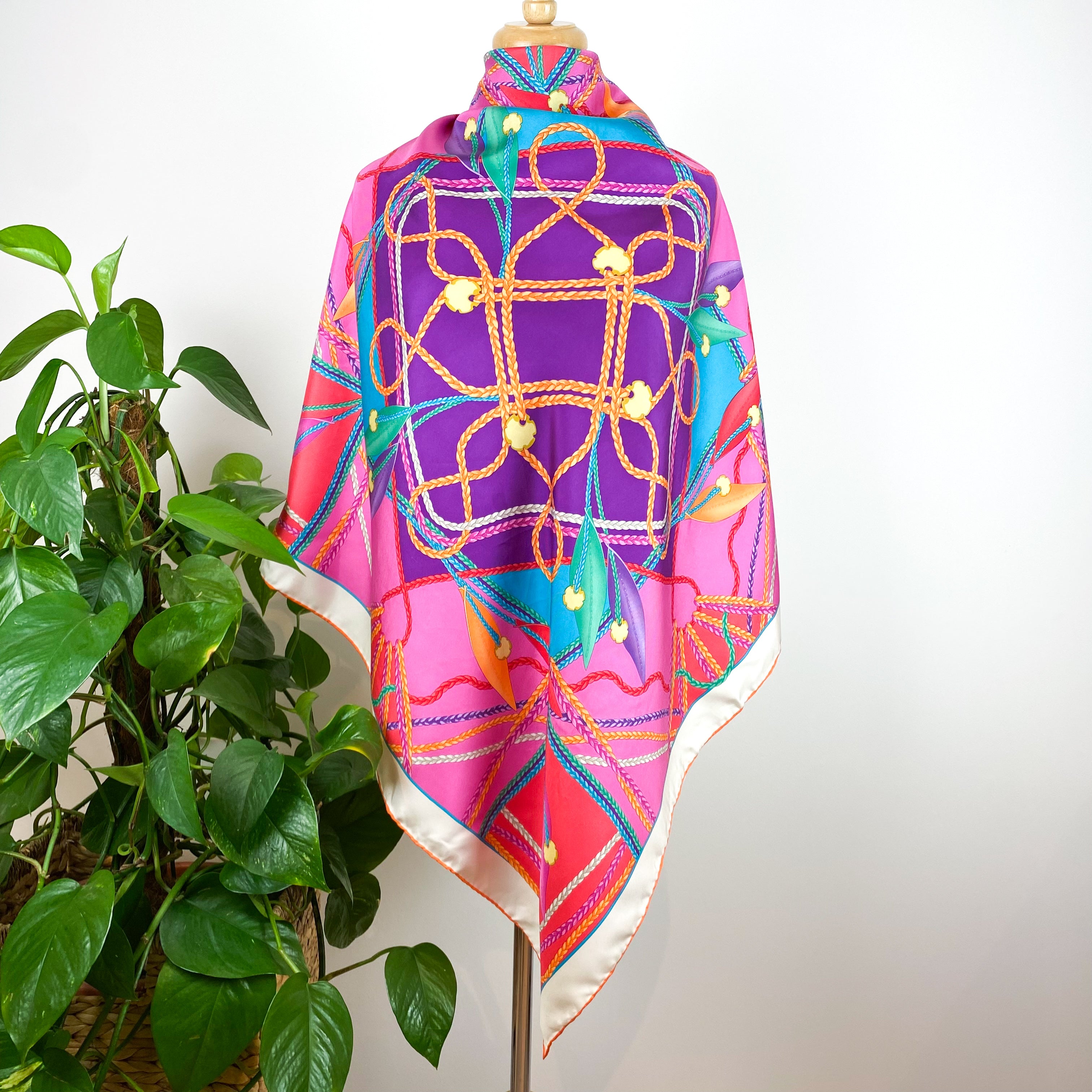 Stunning Colourful Salvatore Ferragamo Italian Silk Scarf