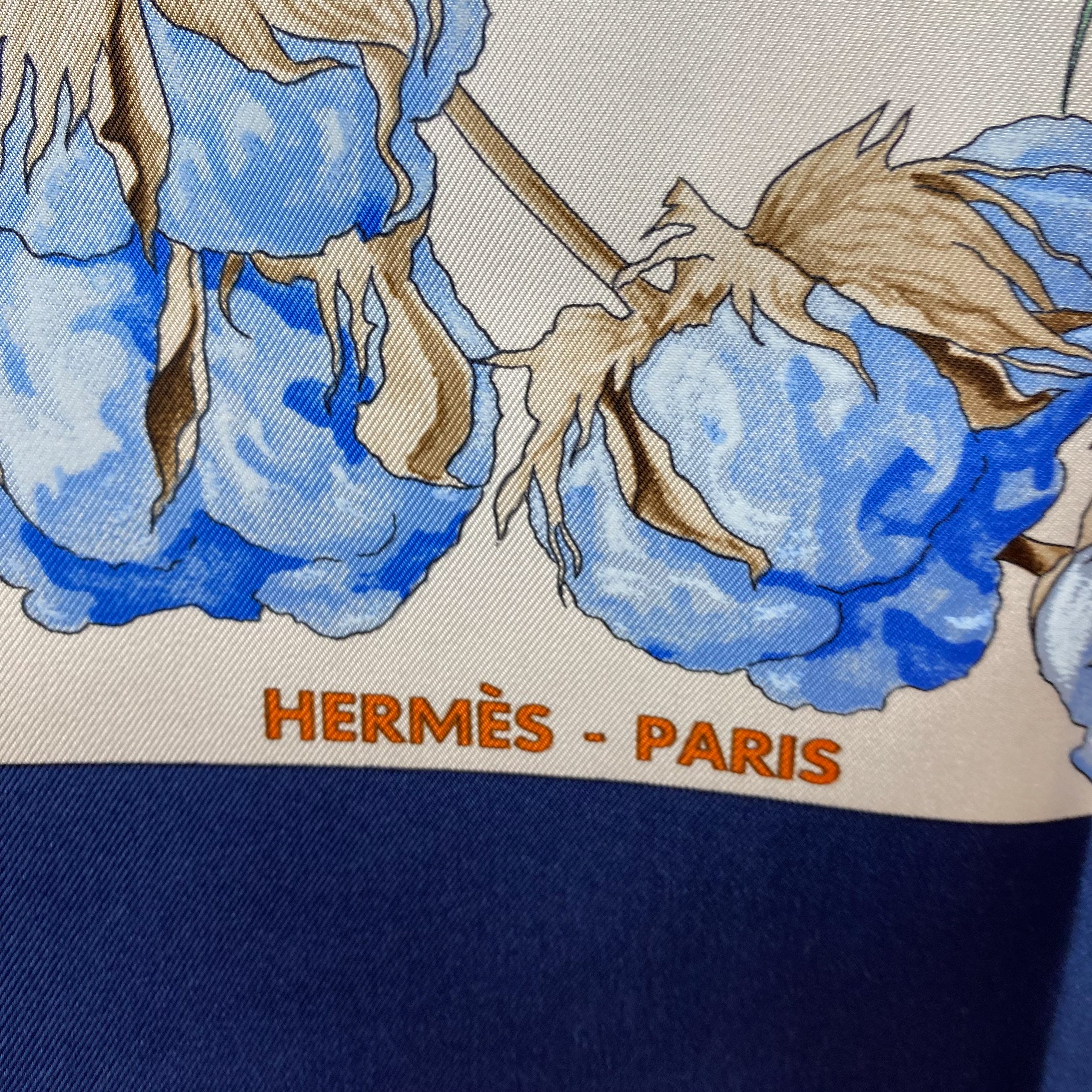 Boxed Unworn Hermes Turbans Des Reines Silk Scarf