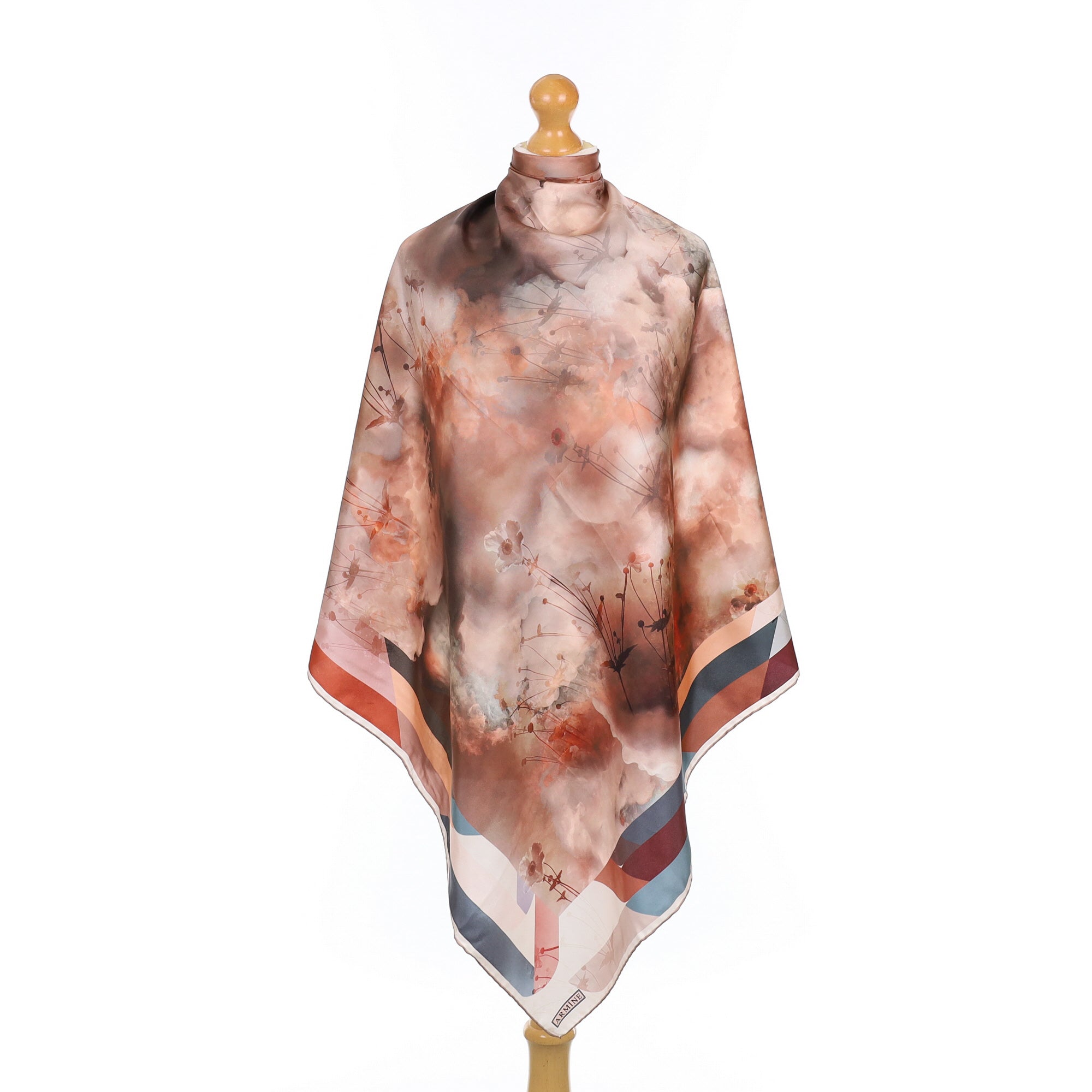 Brand New Hazy Pink Floral Silk Scarf
