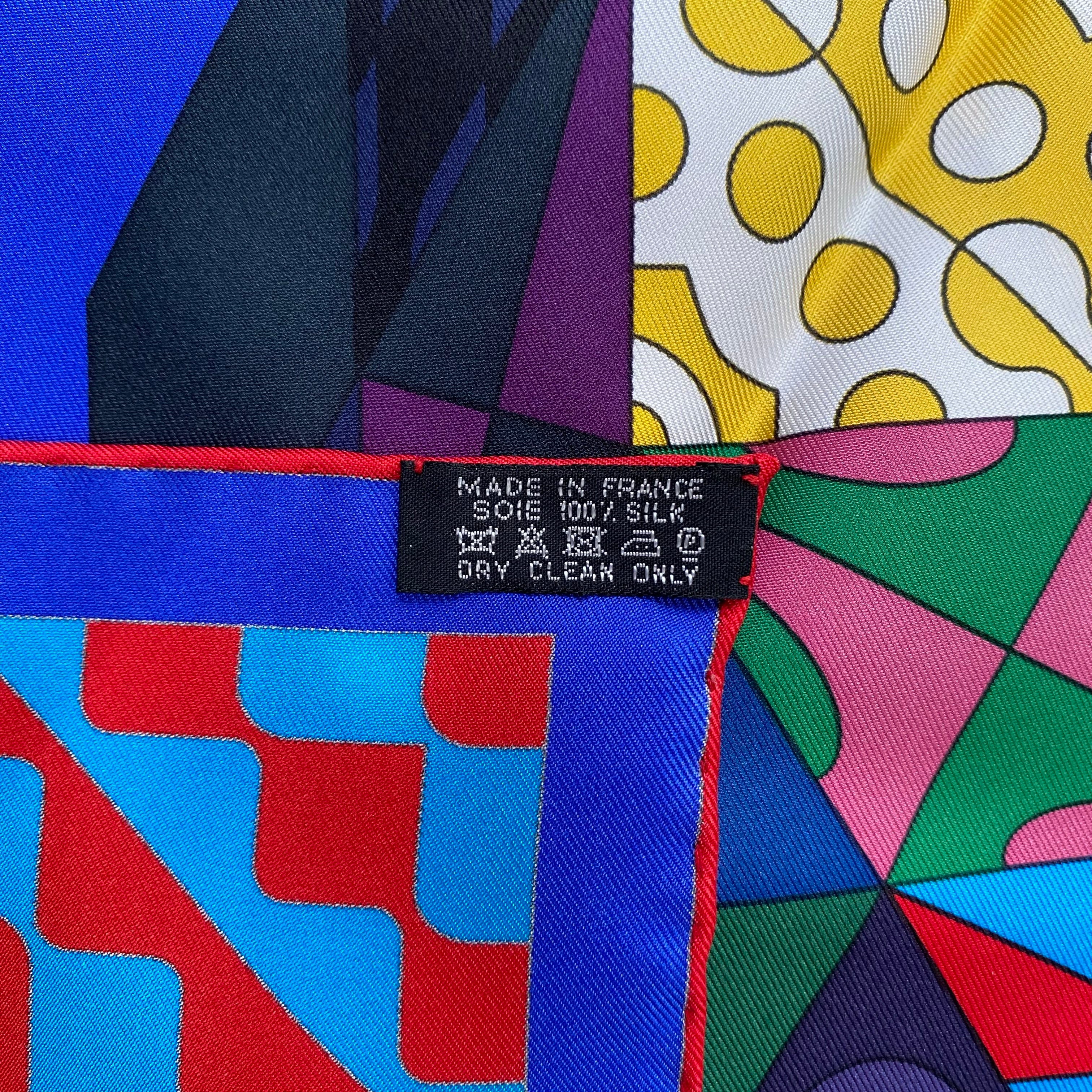 Unworn Boxed Hermès Bonnes Vibrations Silk Scarf