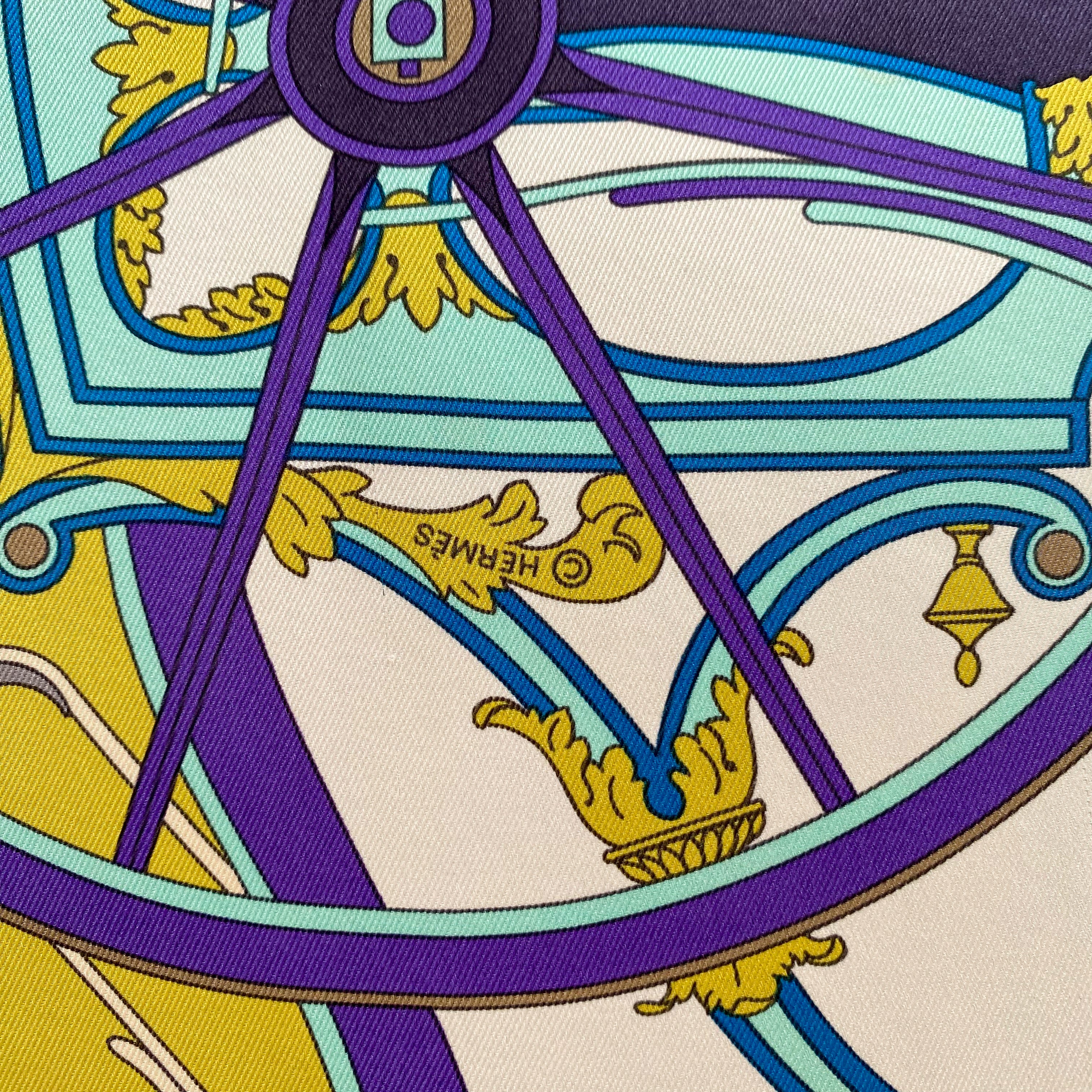 Hermès Washington’s Carriage 1978 Silk Scarf