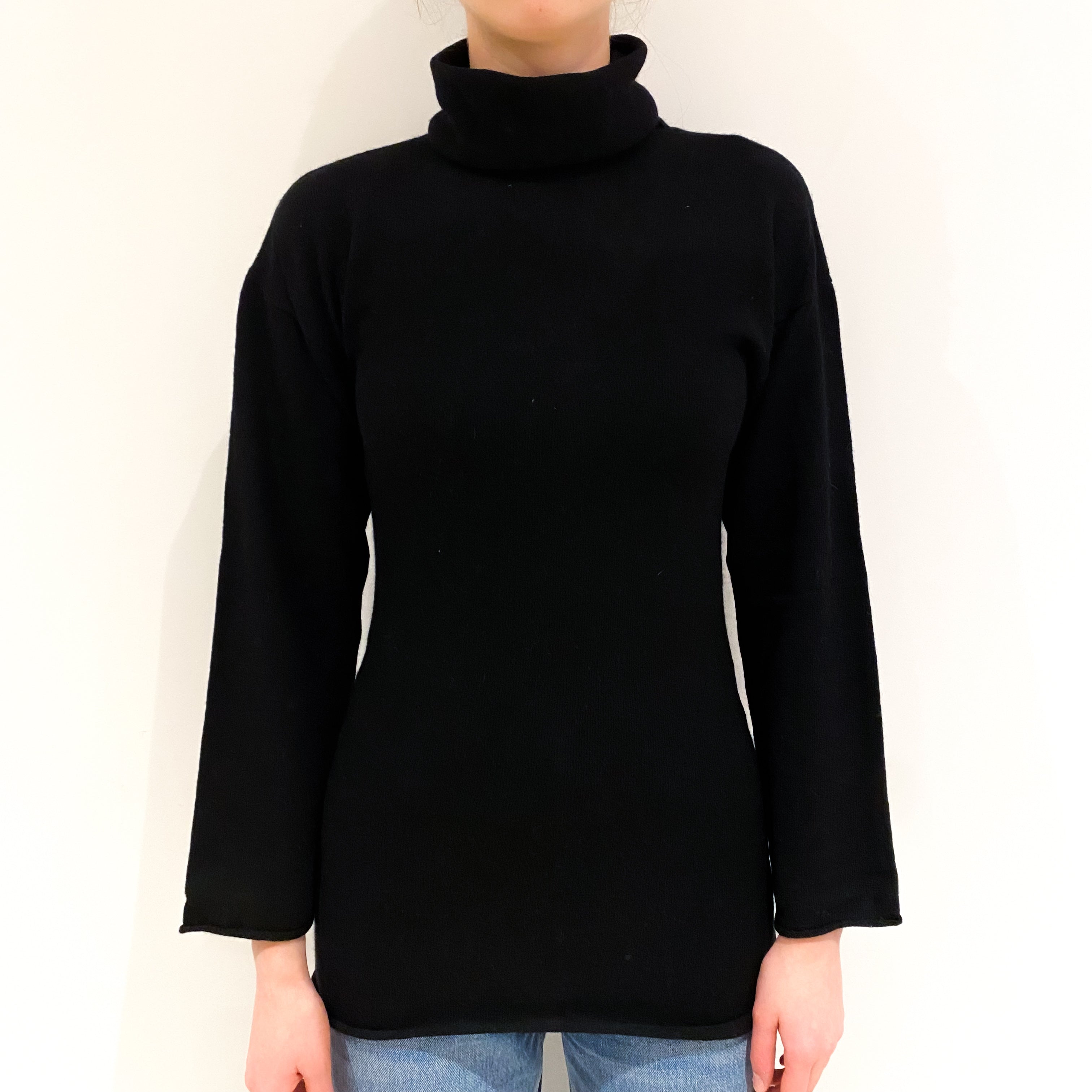 Black Polo Neck Jumper Extra Small
