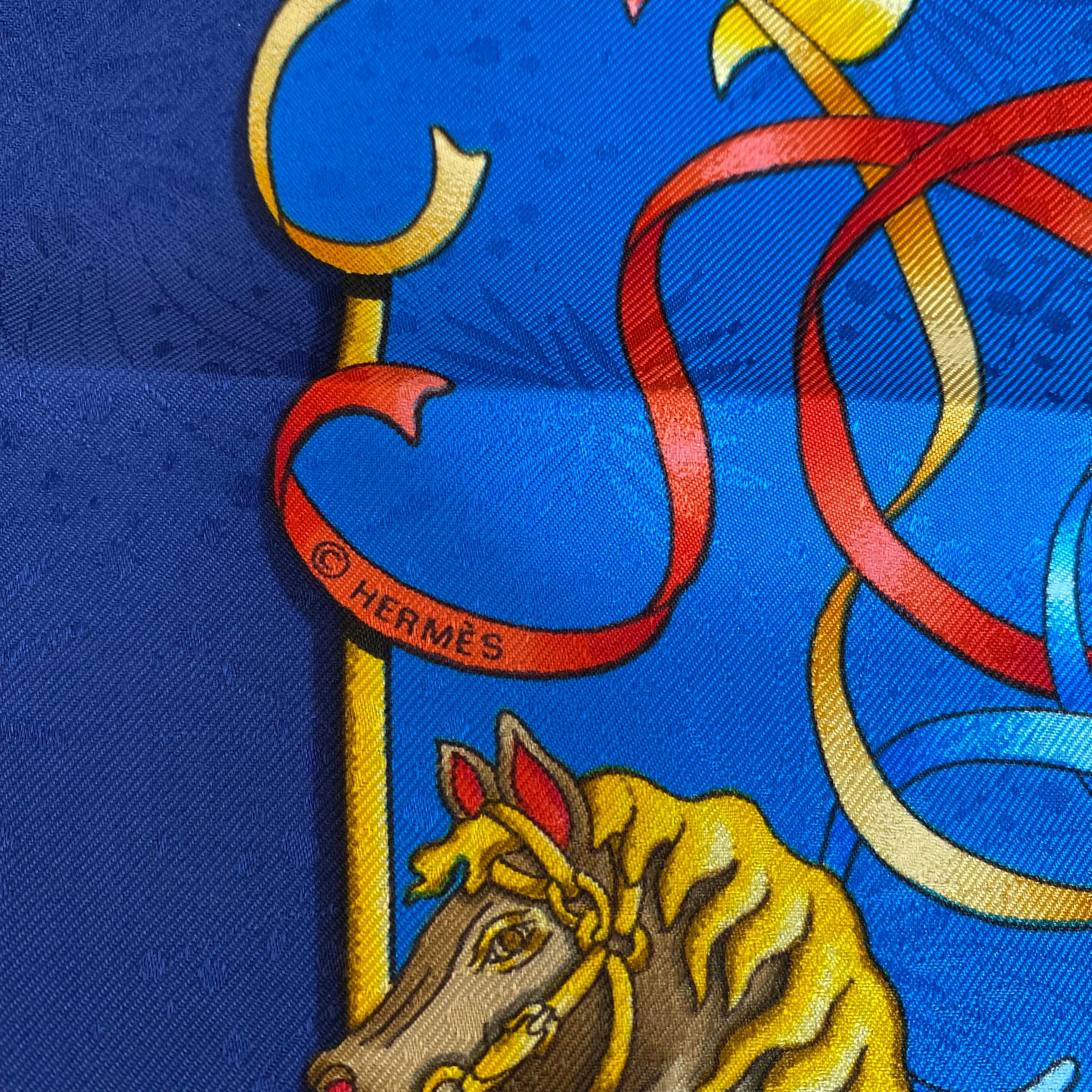 Brand New Boxed Hermès Luna Park Silk Scarf