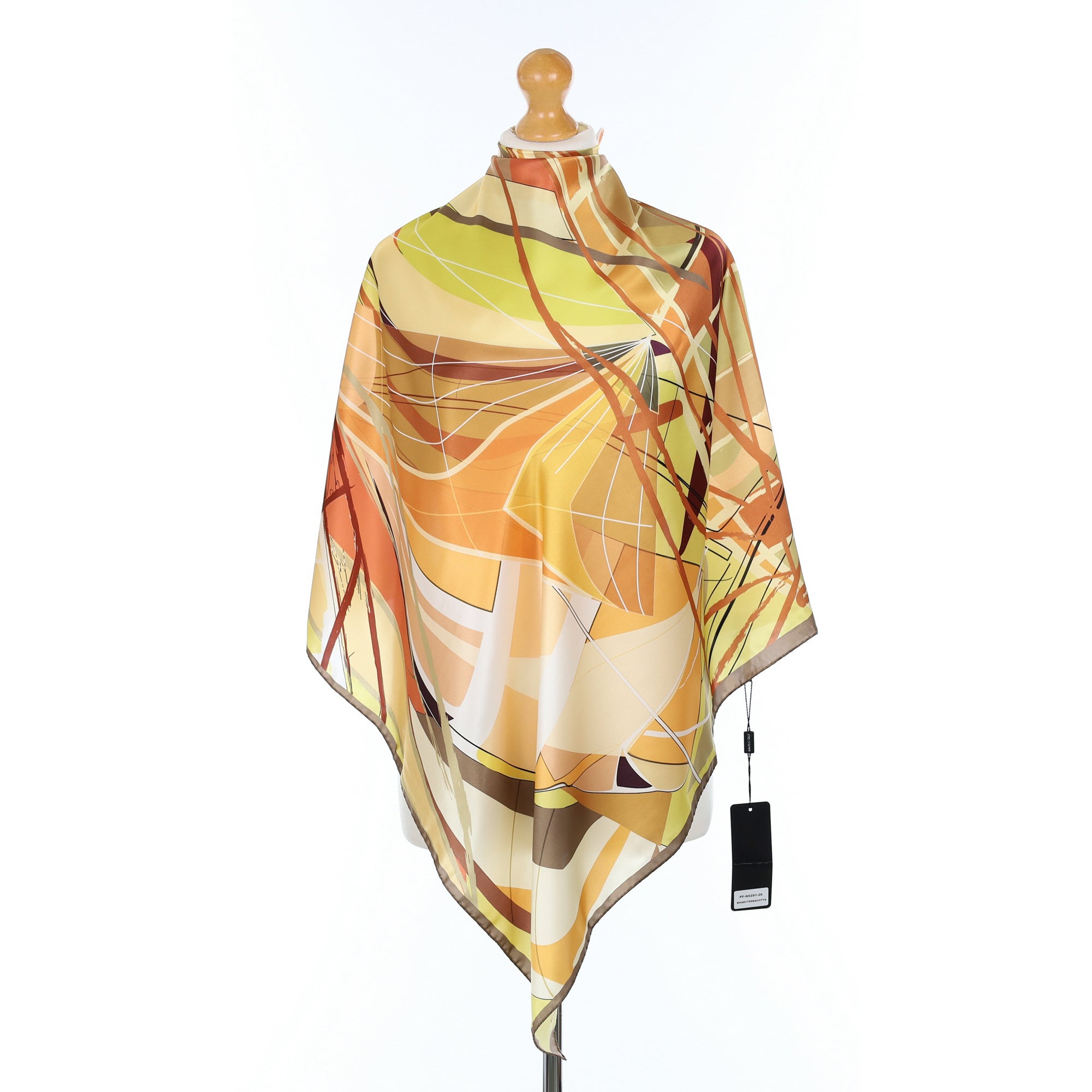 Brand New Carlo Pazolini Abstract Silk Scarf