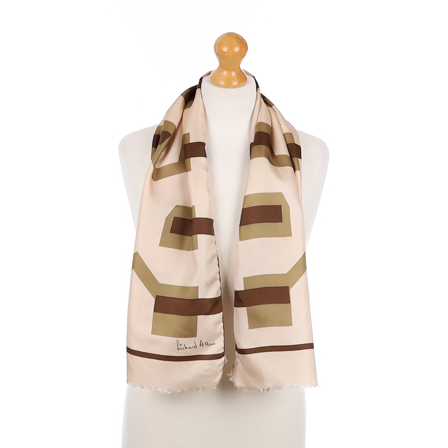 1970s Richard Allan Vintage Silk Scarf