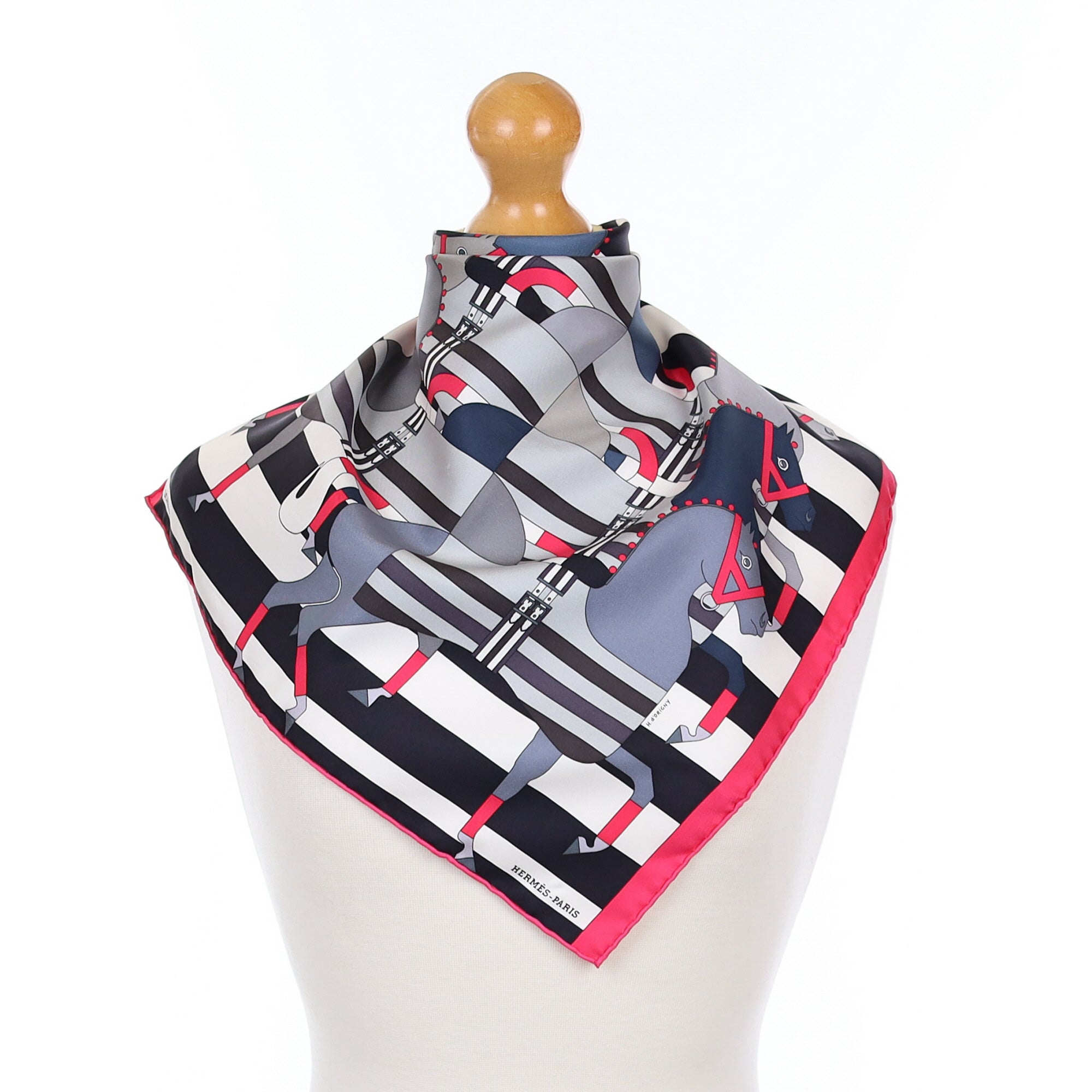 Pristine Hermès Rocabar 45 Silk Scarf