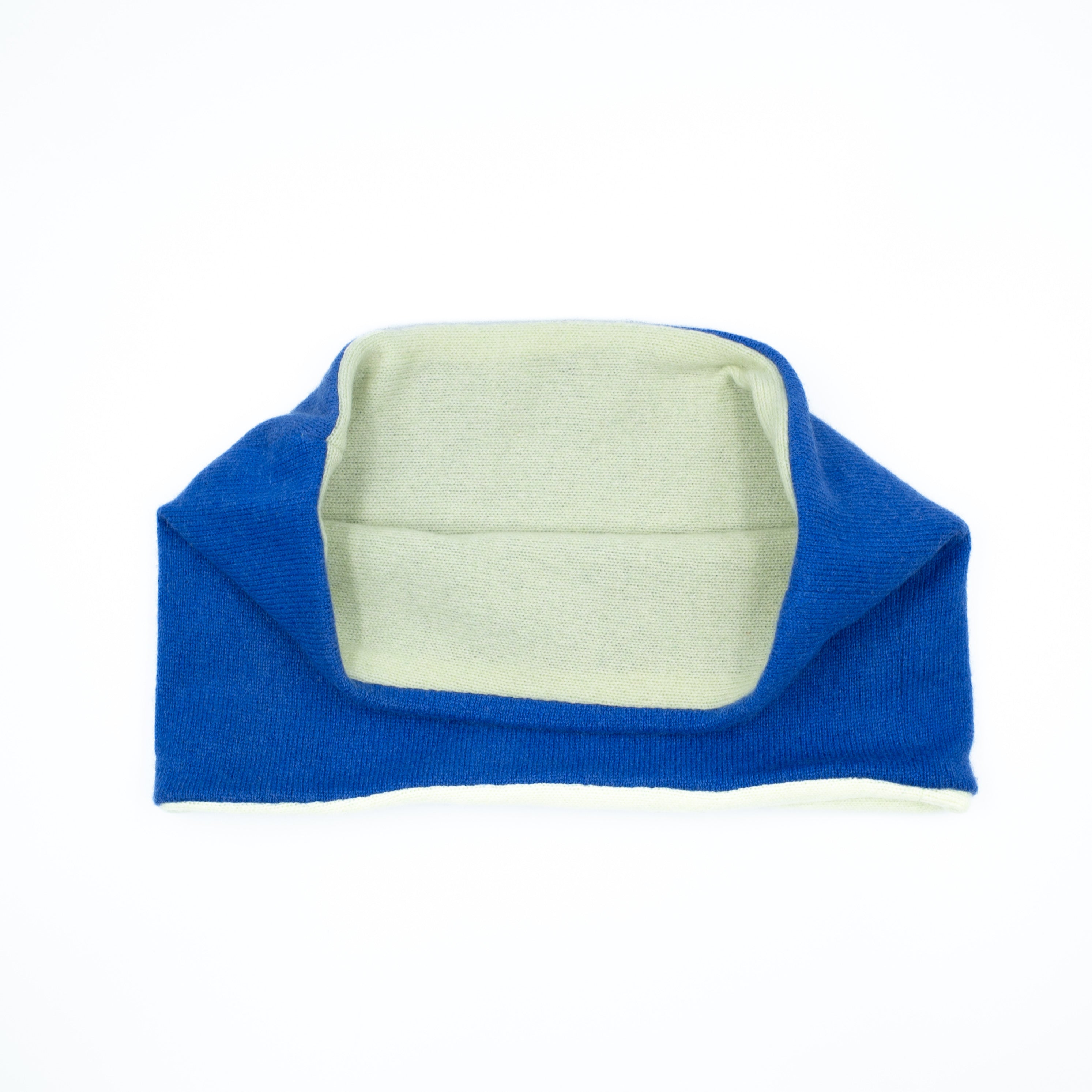 Azure Blue and Celery Green Neck Warmer