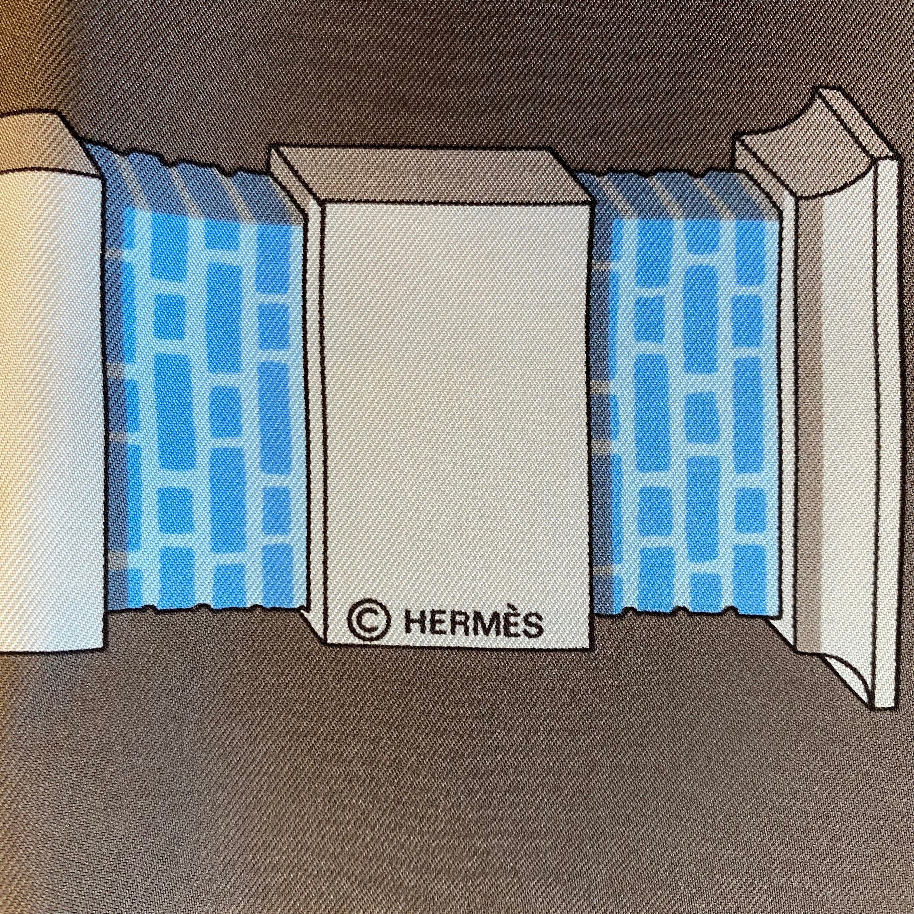 Hermès Vue de Biarritz Designer Silk Scarf Rare