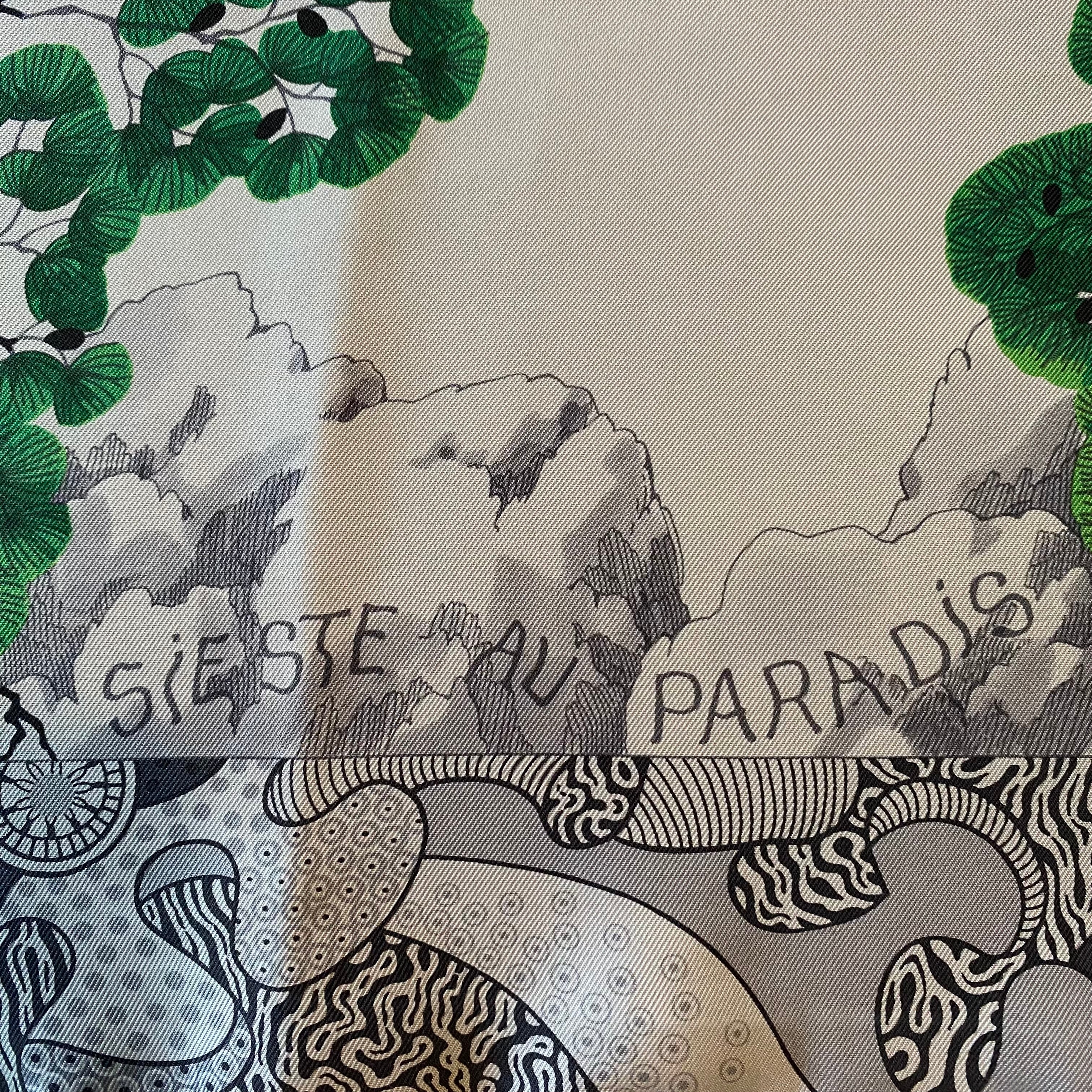 Hermès Sieste au Paradis Silk Scarf Rare