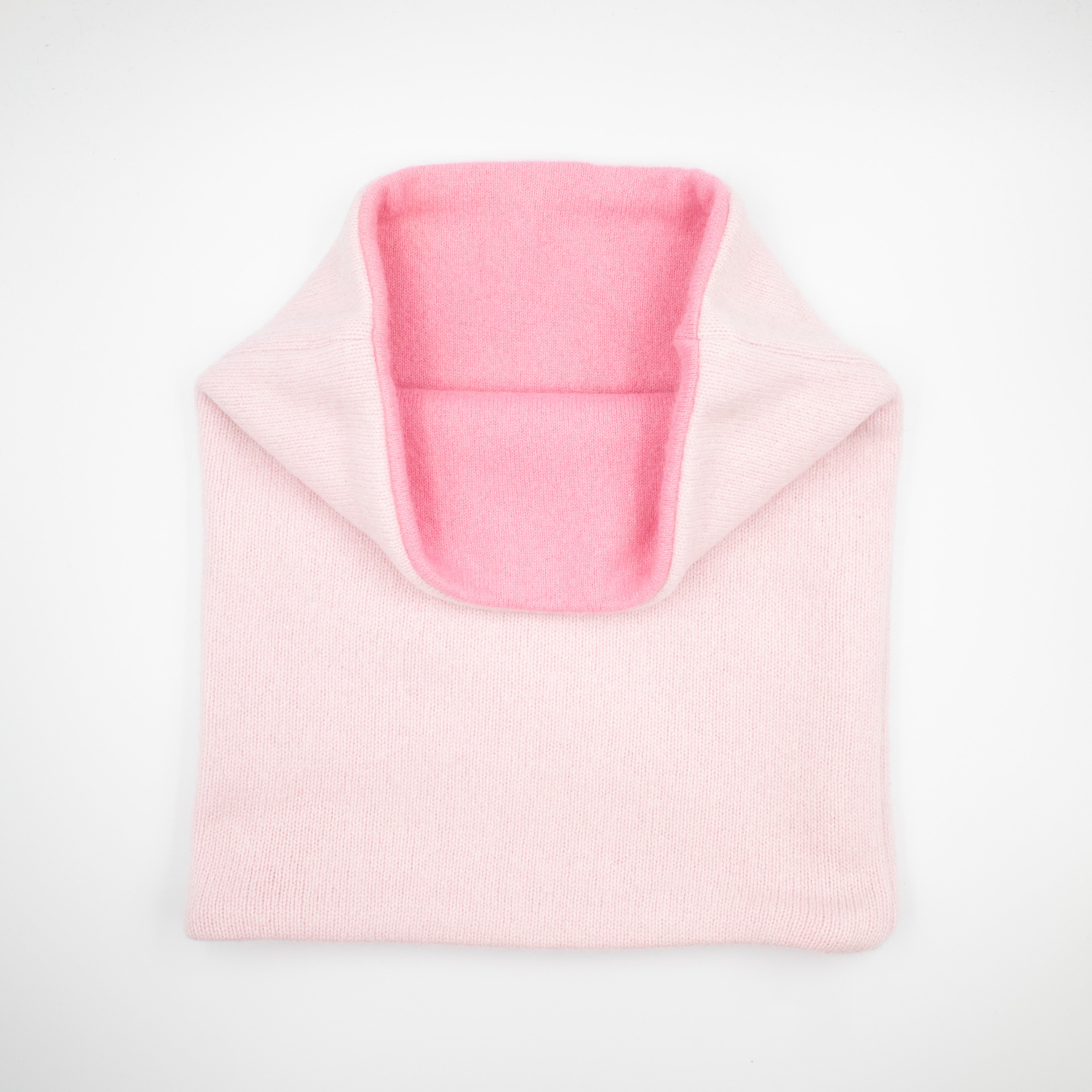 Pale Pink and Bubblegum Luxury Double Layered Snood
