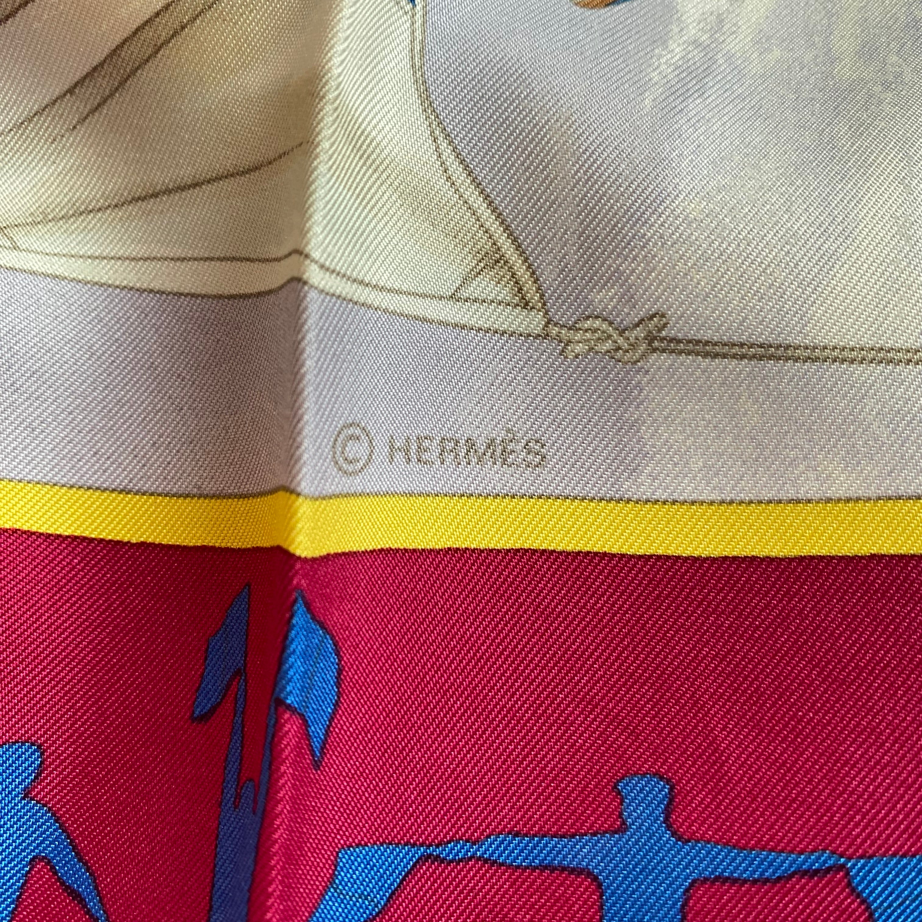 Hermès En Course Silk Scarf