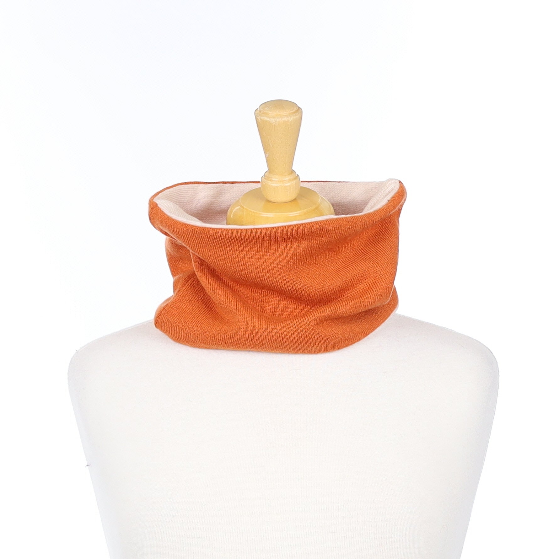 Sienna Orange and Oyster Neck Warmer