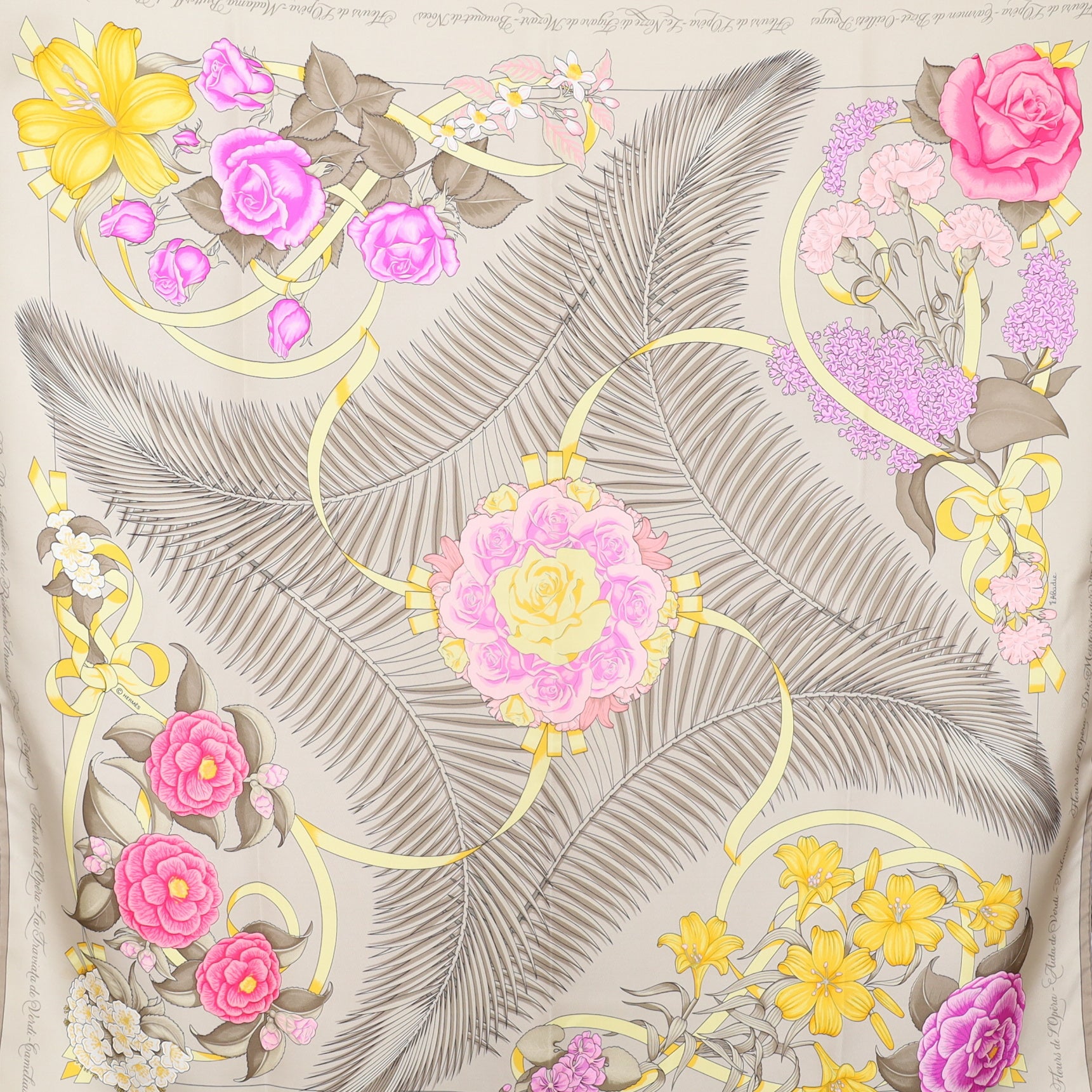 Hermès Fleurs de L’Opèra Silk Scarf