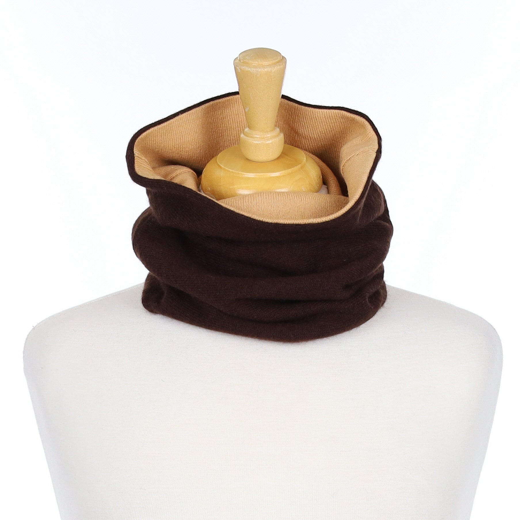 Men’s Brown and Caramel Luxury Double Layered Snood