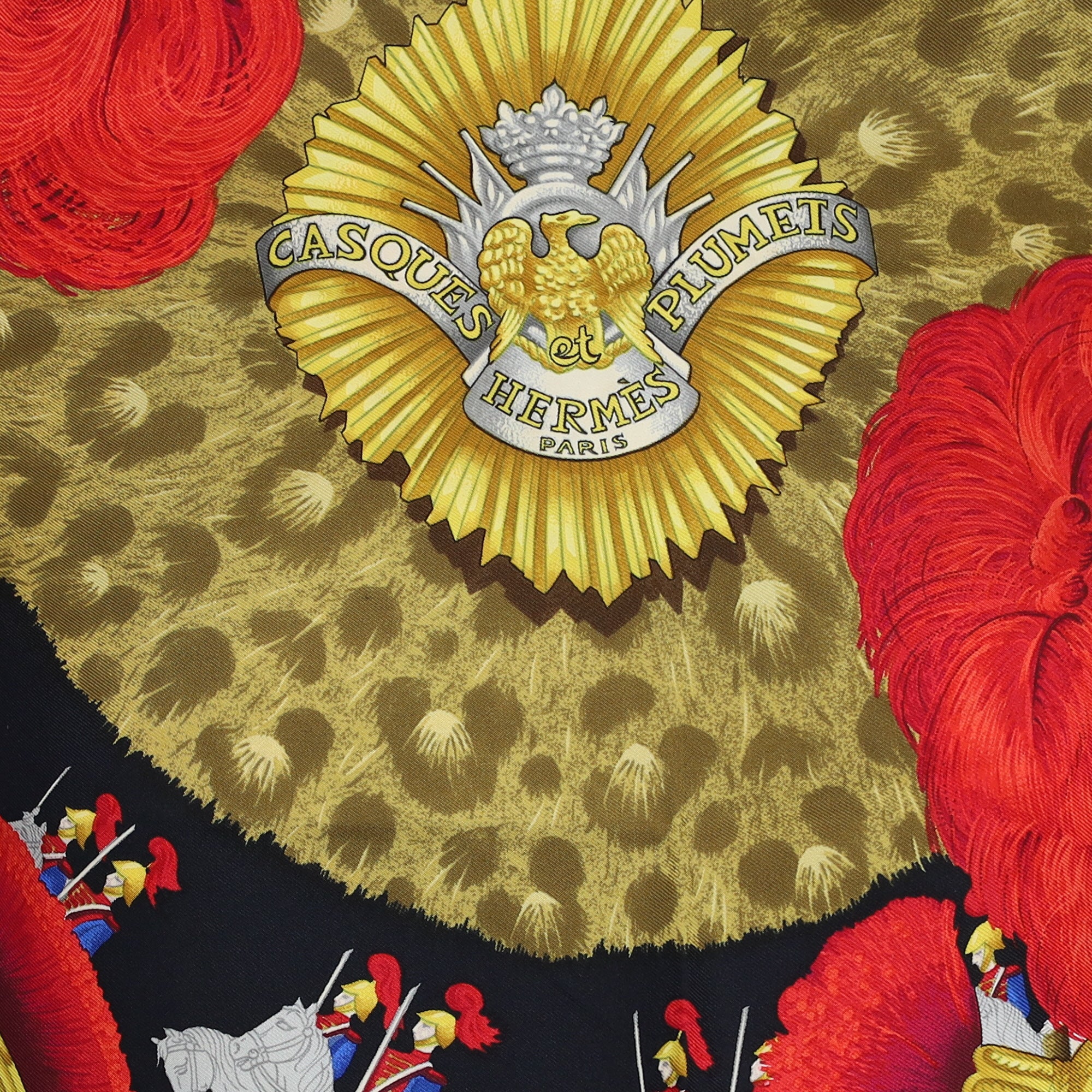 Hermès Casques et Plumets Silk Scarf