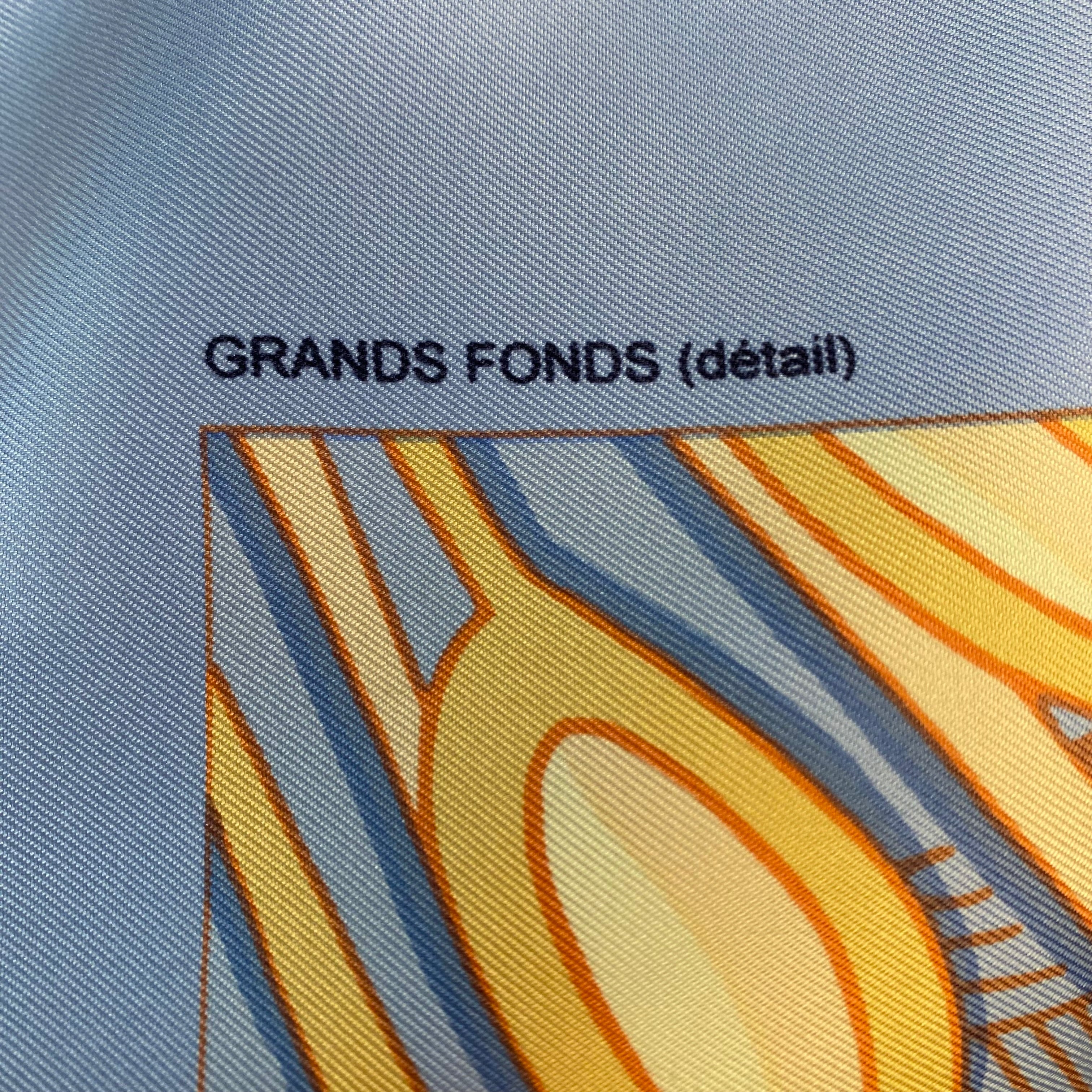 Pristine Hermès Grands Fonds Detail Silk Scarf
