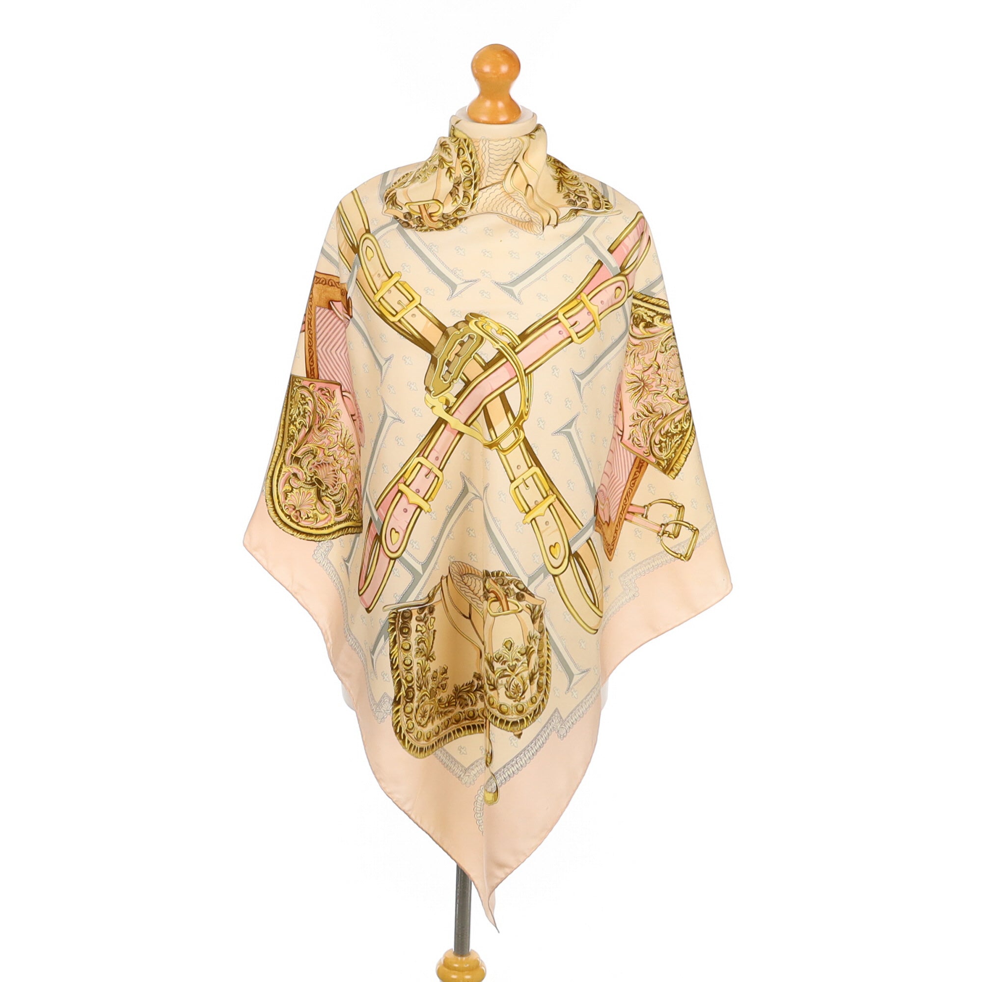 Hermès Selles a Housse Designer Silk Scarf