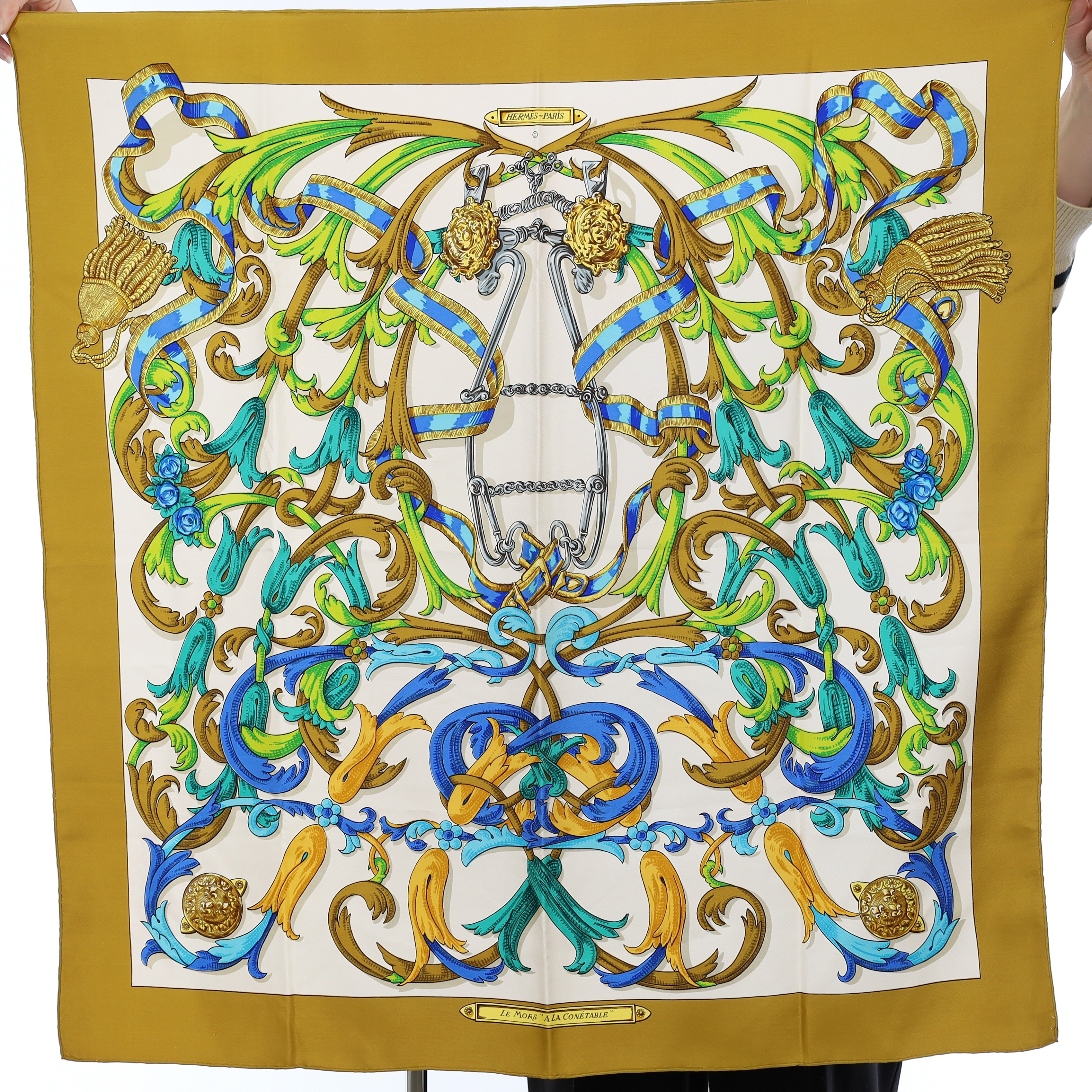 Hermès Le Mors A La Conétable Silk Scarf