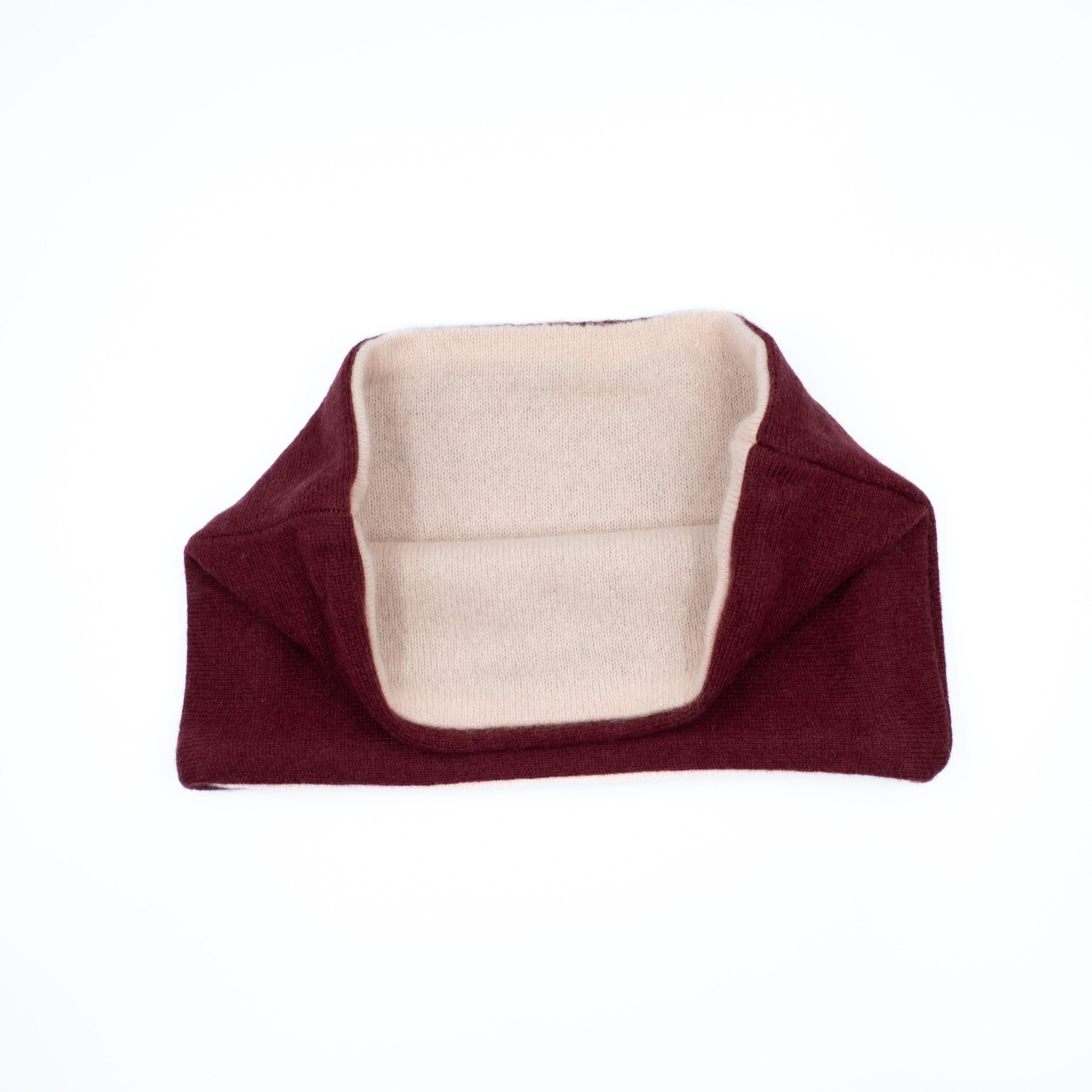 Mulberry Red and Baby Pink Neck Warmer