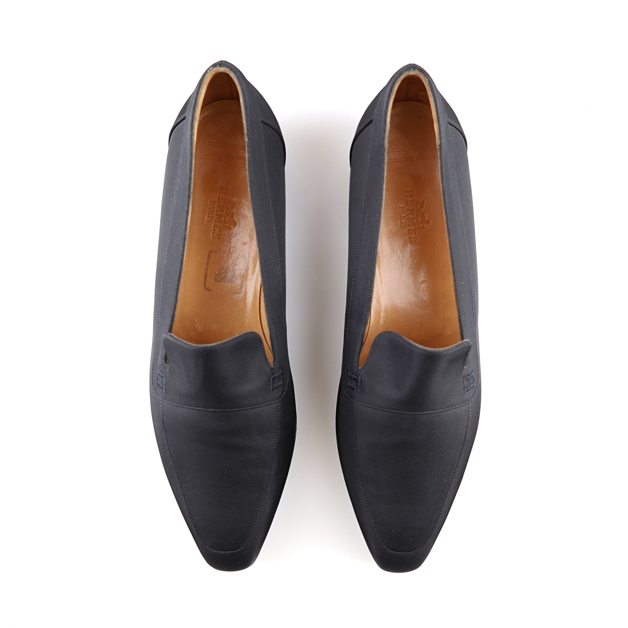 Brand New Boxed Hermès Silk Black Shoes