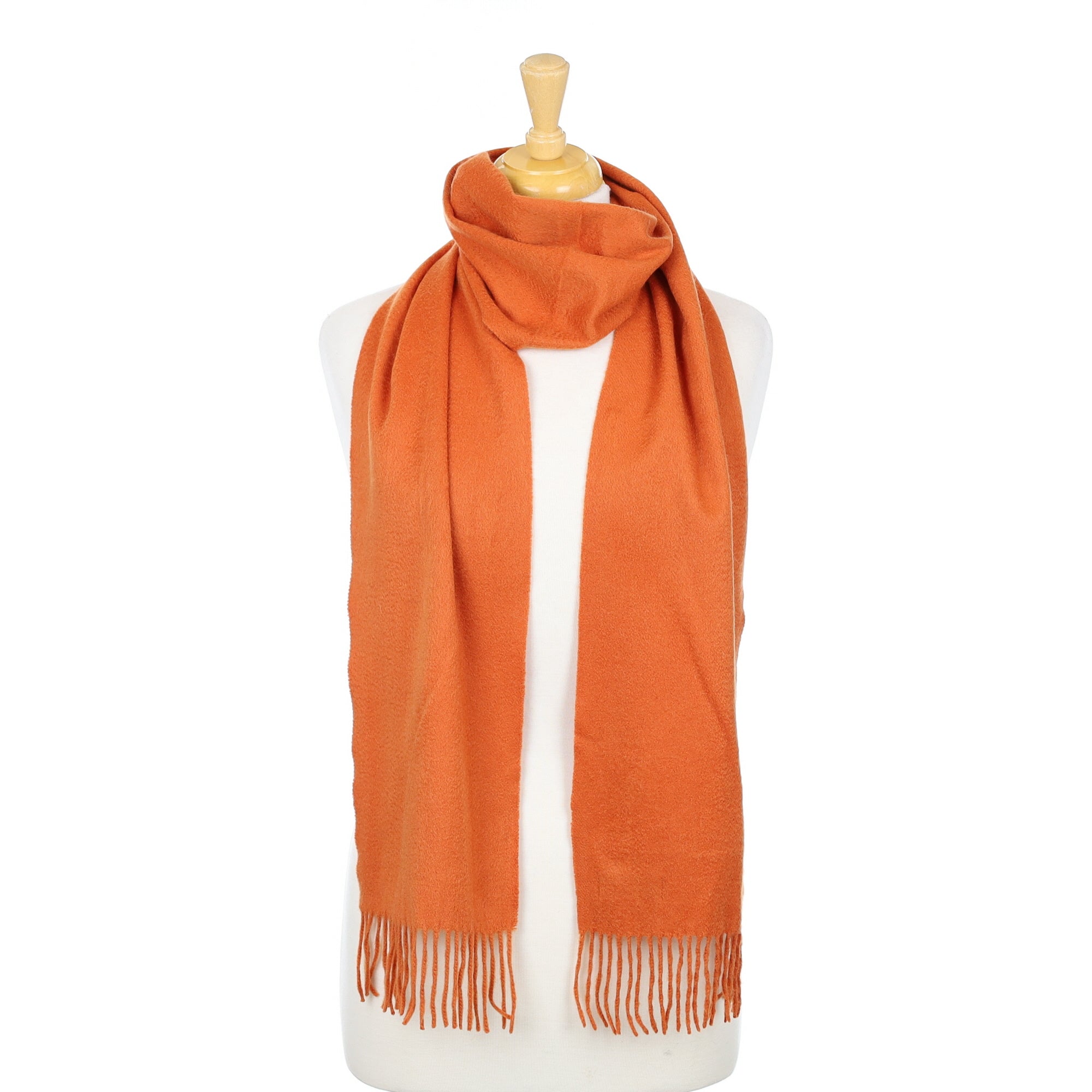 Sienna Orange Cashmere Woven Scarf