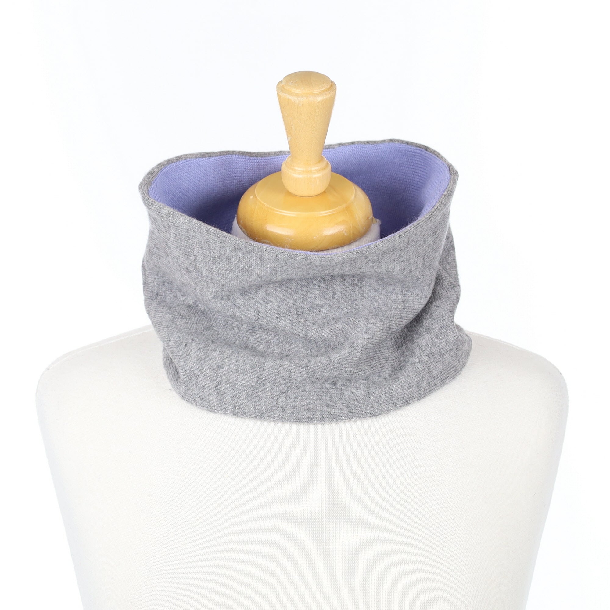 Grey and Pale Purple Neck Warmer