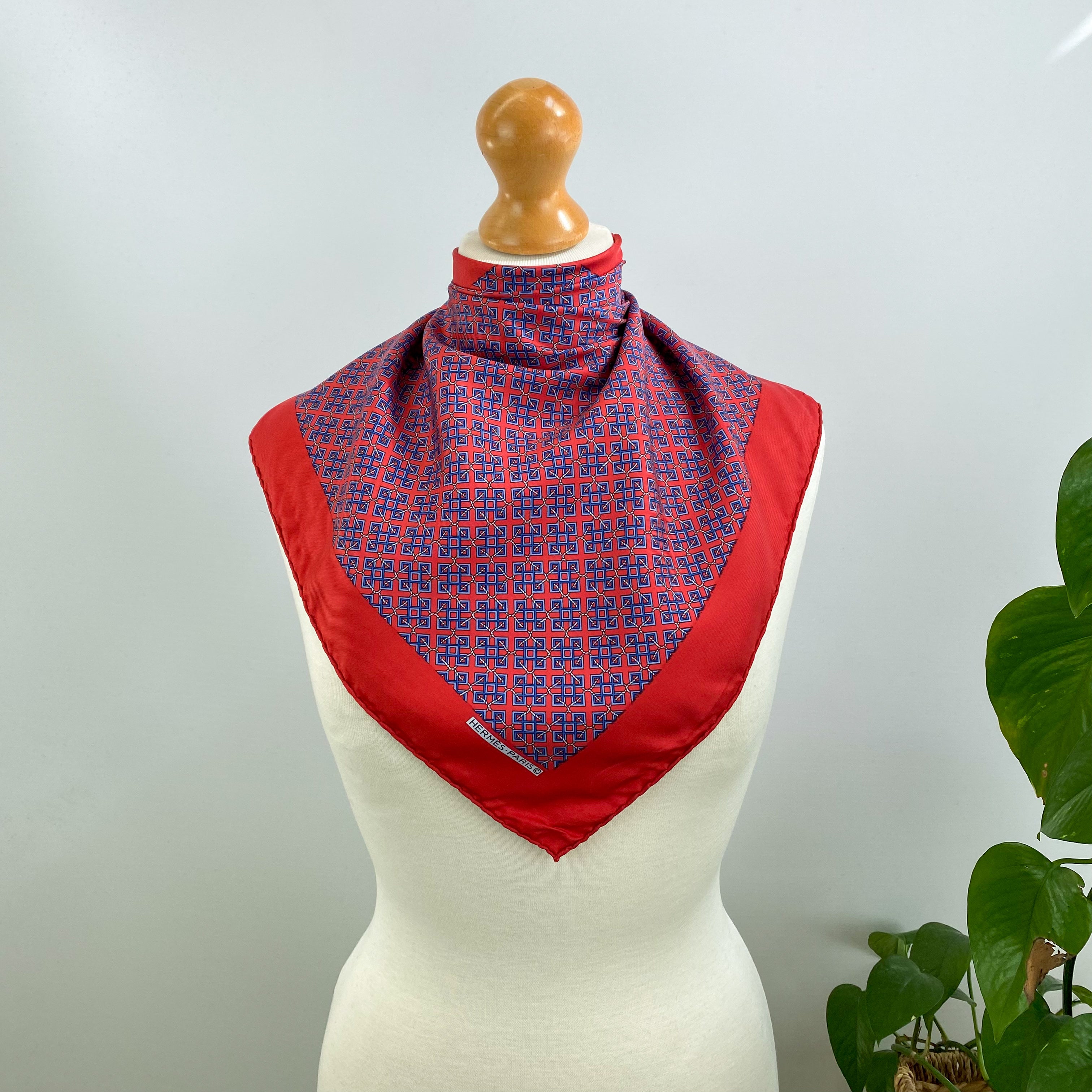 Hermès Geometric Small Silk Scarf