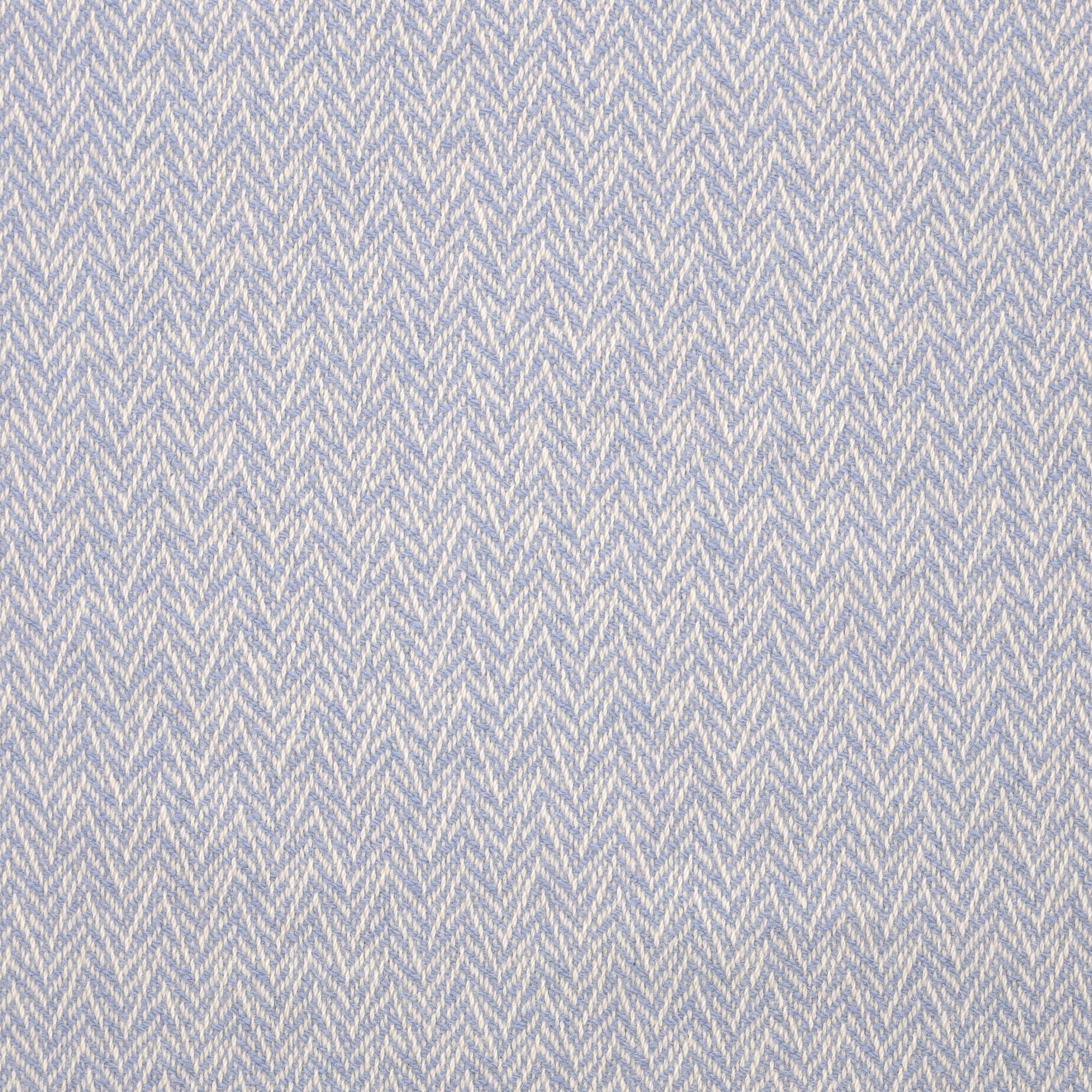 Brand New English Hazy Blue Patterned Luxury Woven Cashmere Cot Blanket
