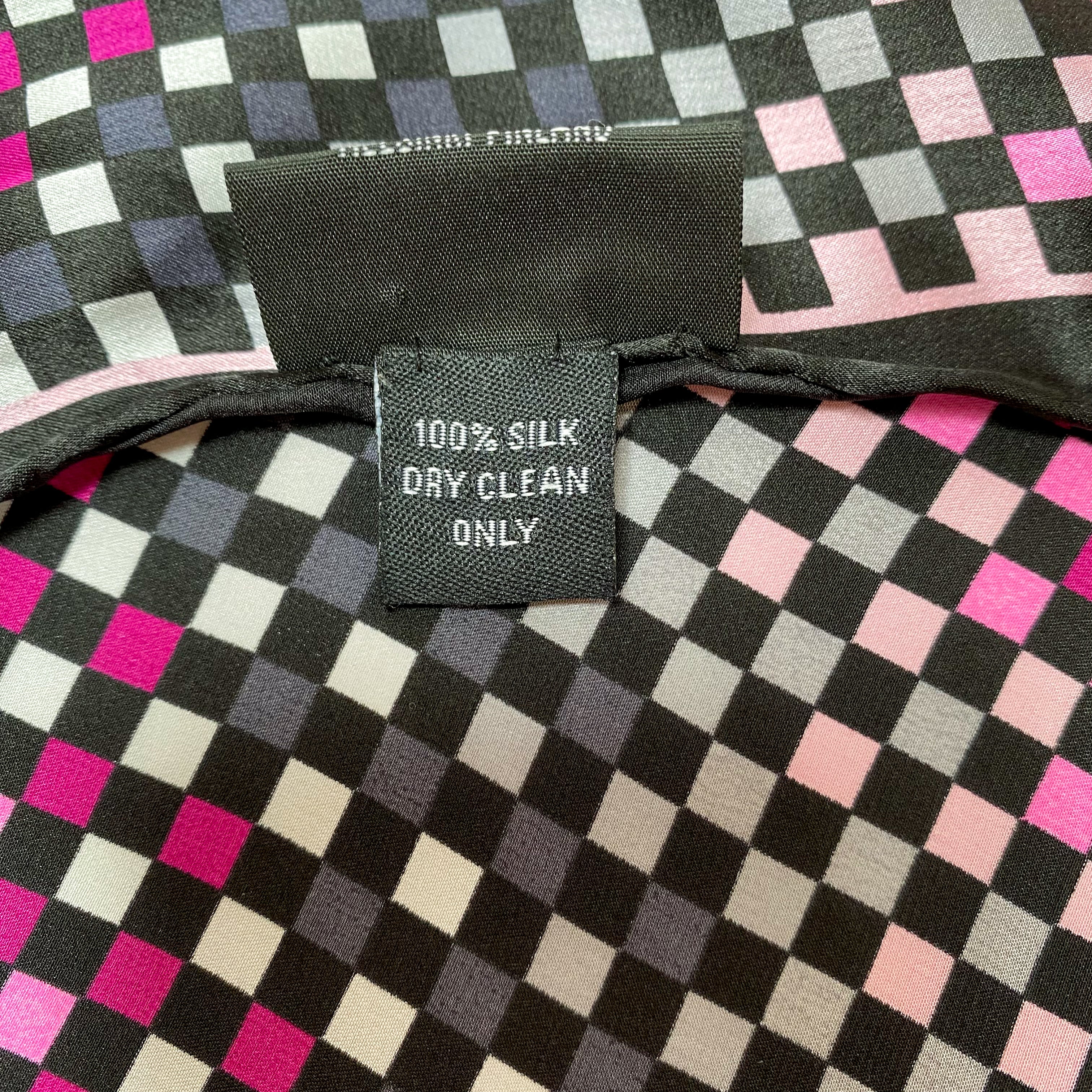 Marko Mikael Check Silk Scarf