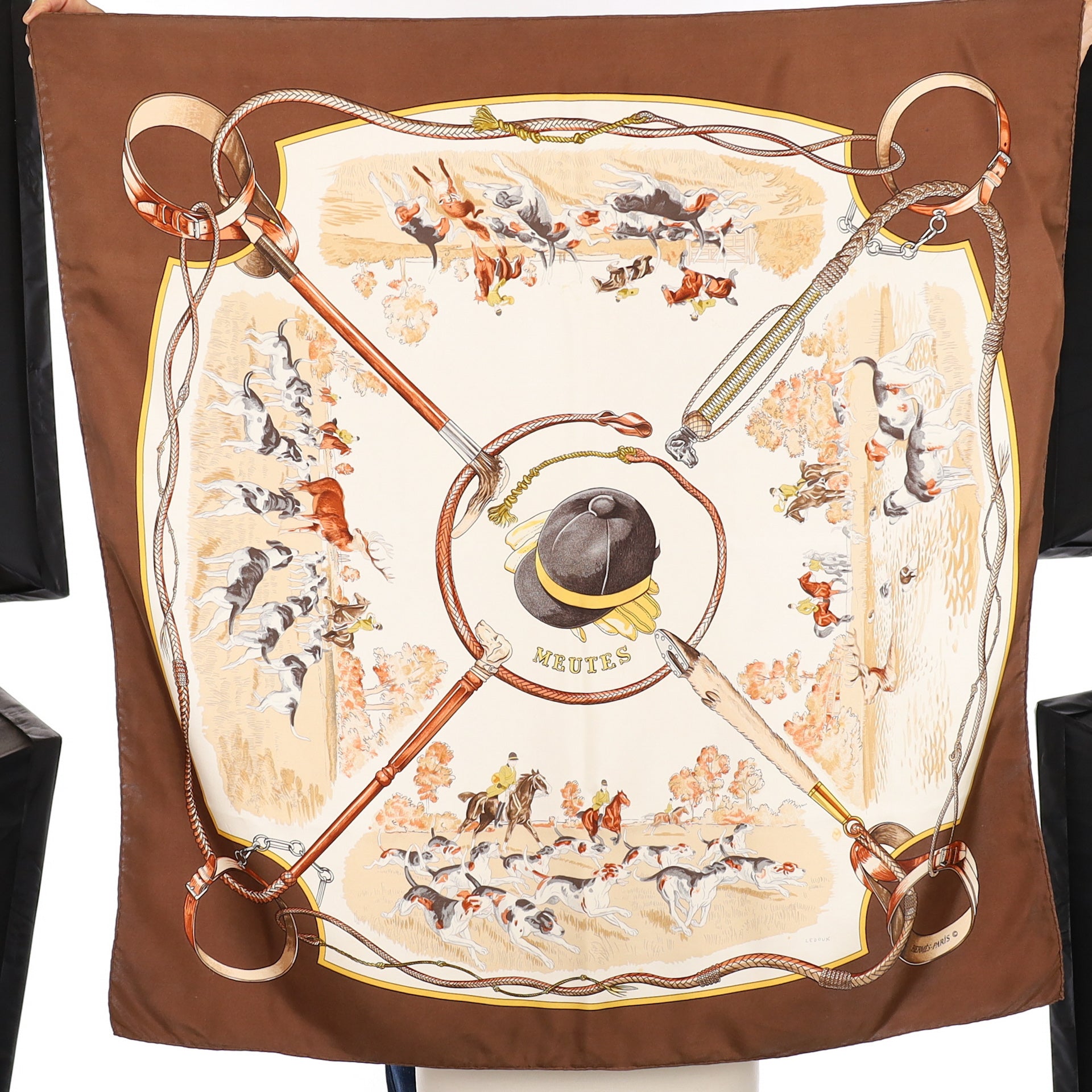 Hermès Meutes Silk Scarf