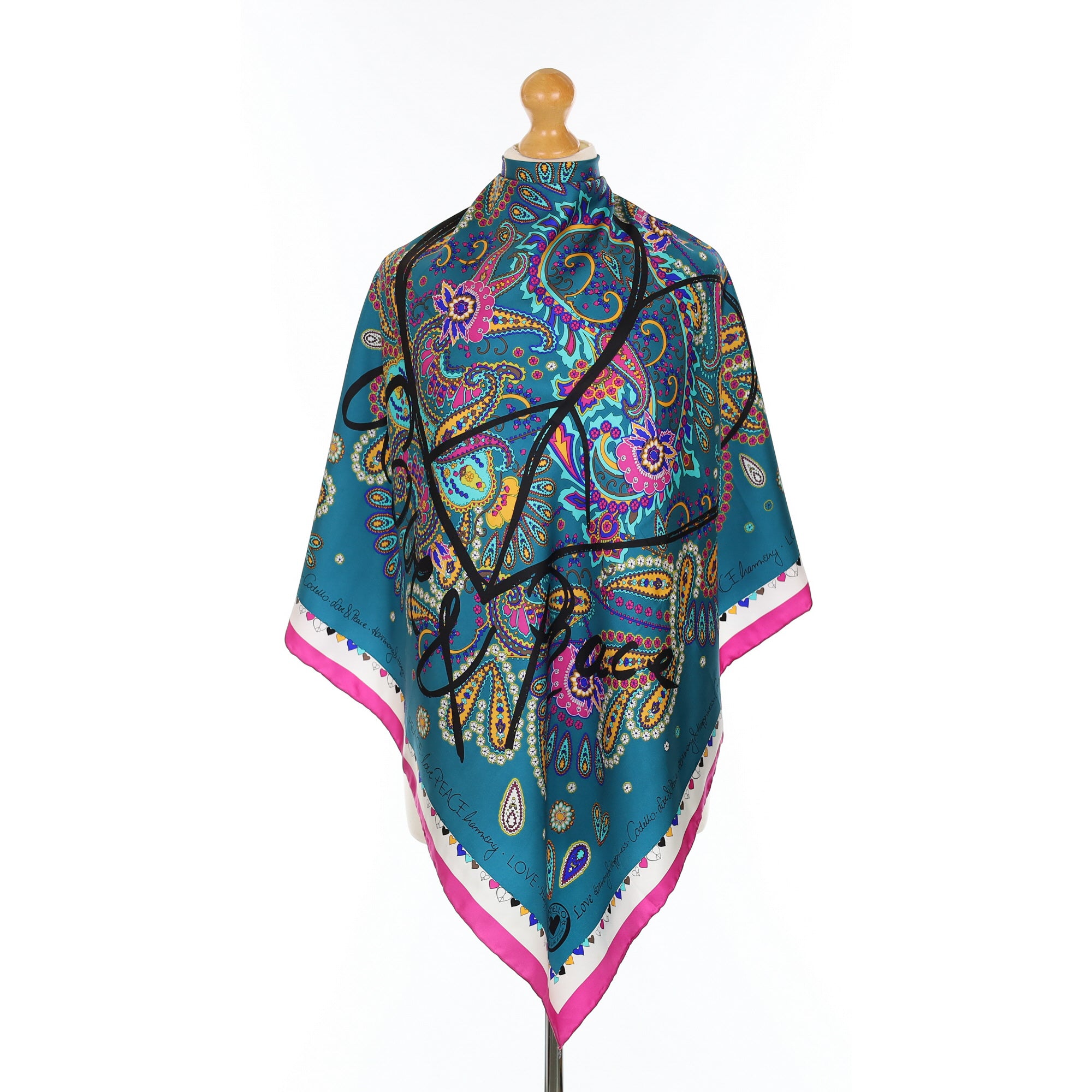 Brand New Codello Love and Peace Silk Scarf