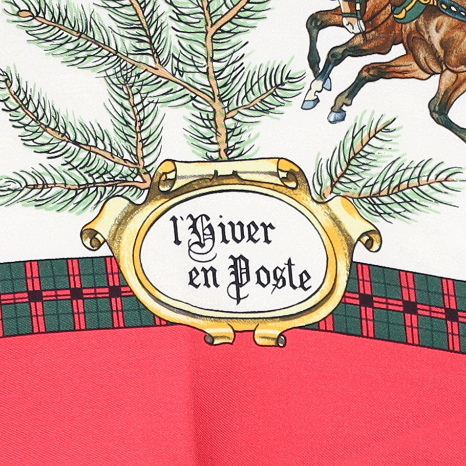 Hermès L’hiver en Poste Silk Scarf