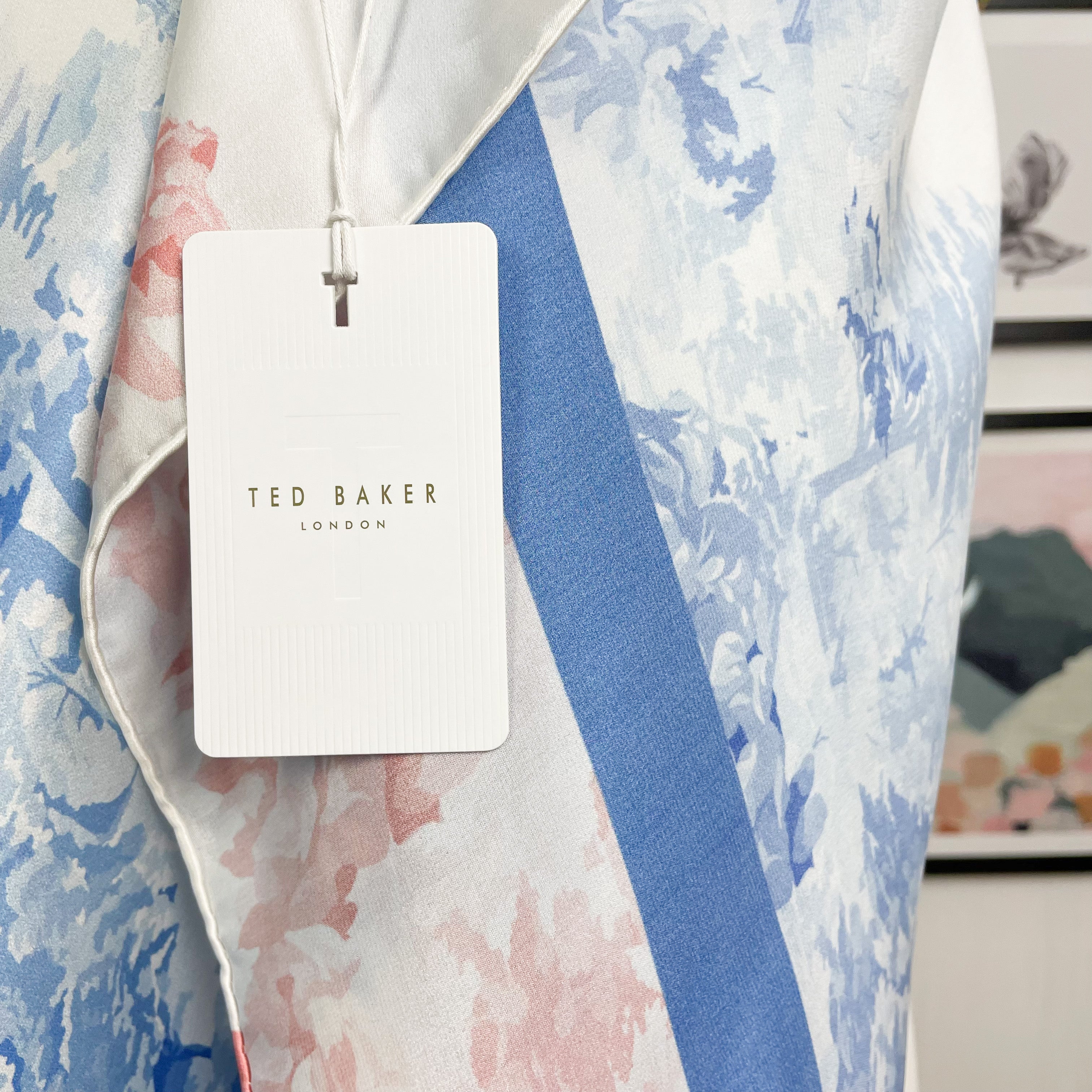 Ted Baker Brand New Large Modern Silk Scarf