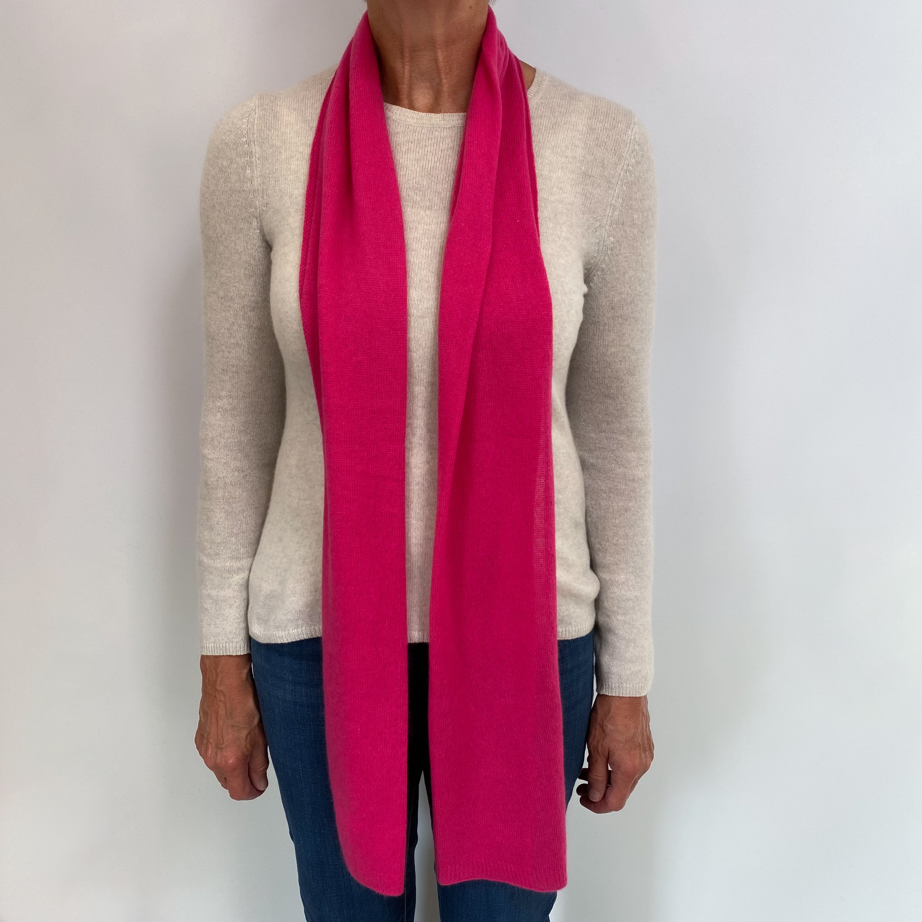 Hot Pink Cashmere Scarf