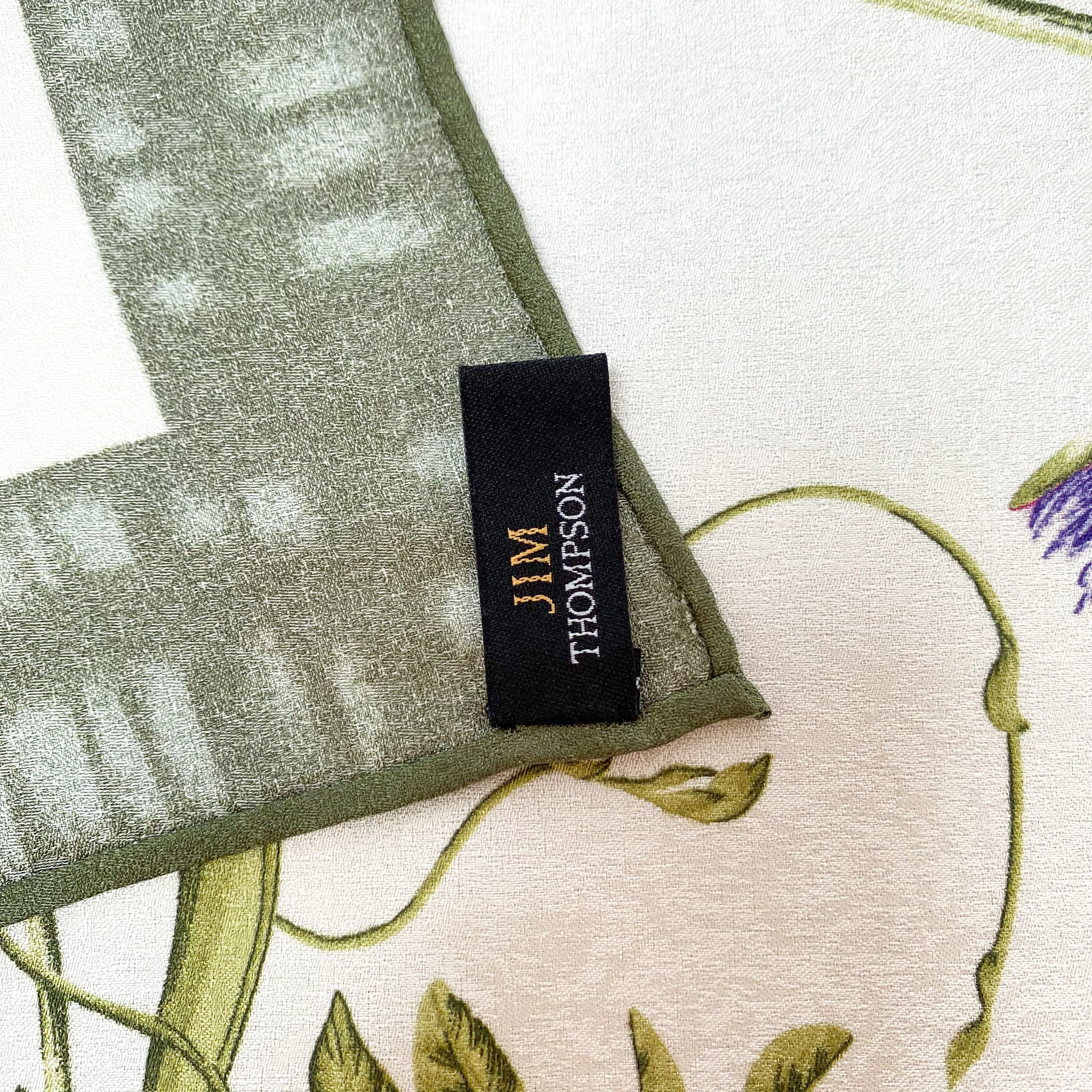 Jim Thompson Floral Thai Silk Scarf
