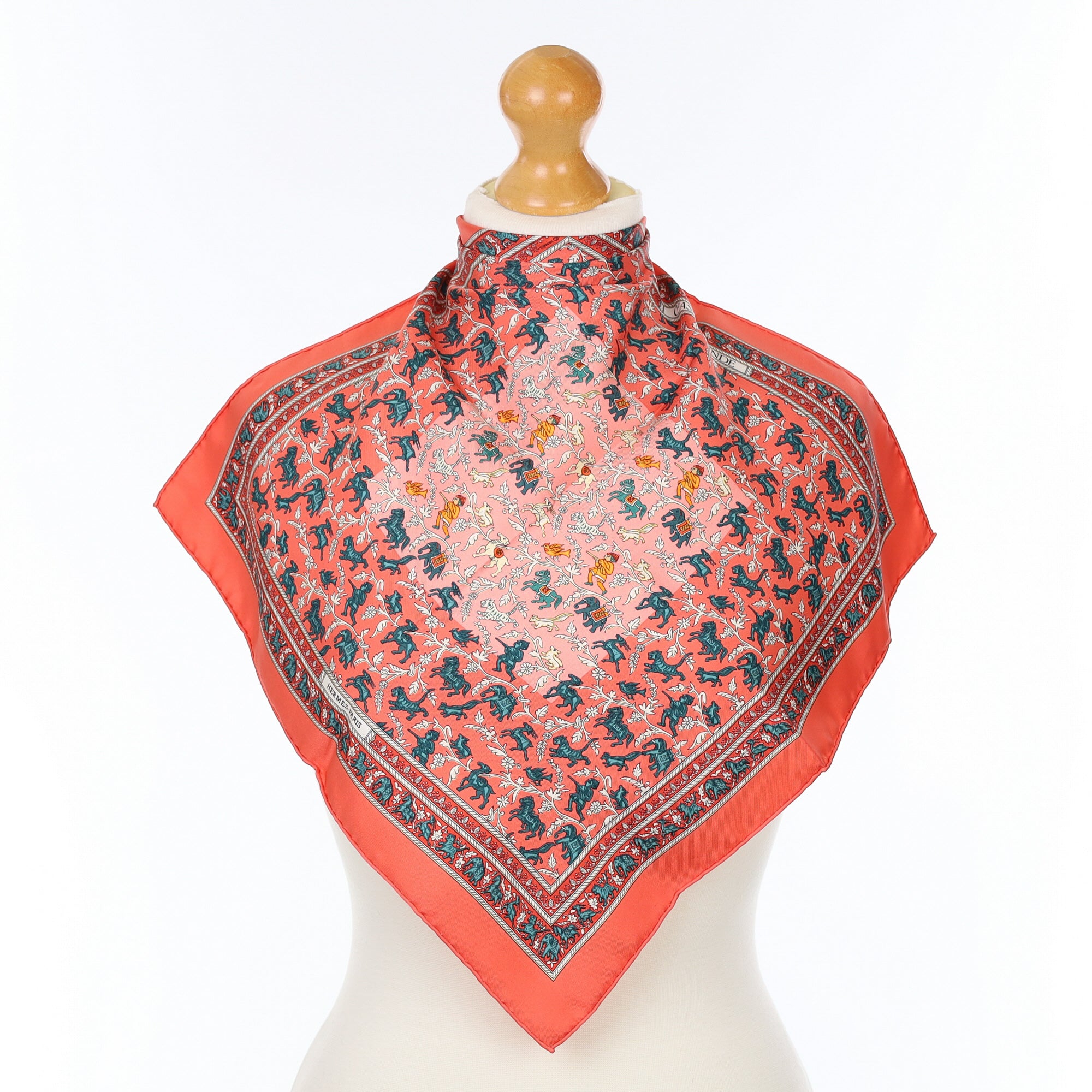 Hermès 45 Chasse En Inde Silk Scarf