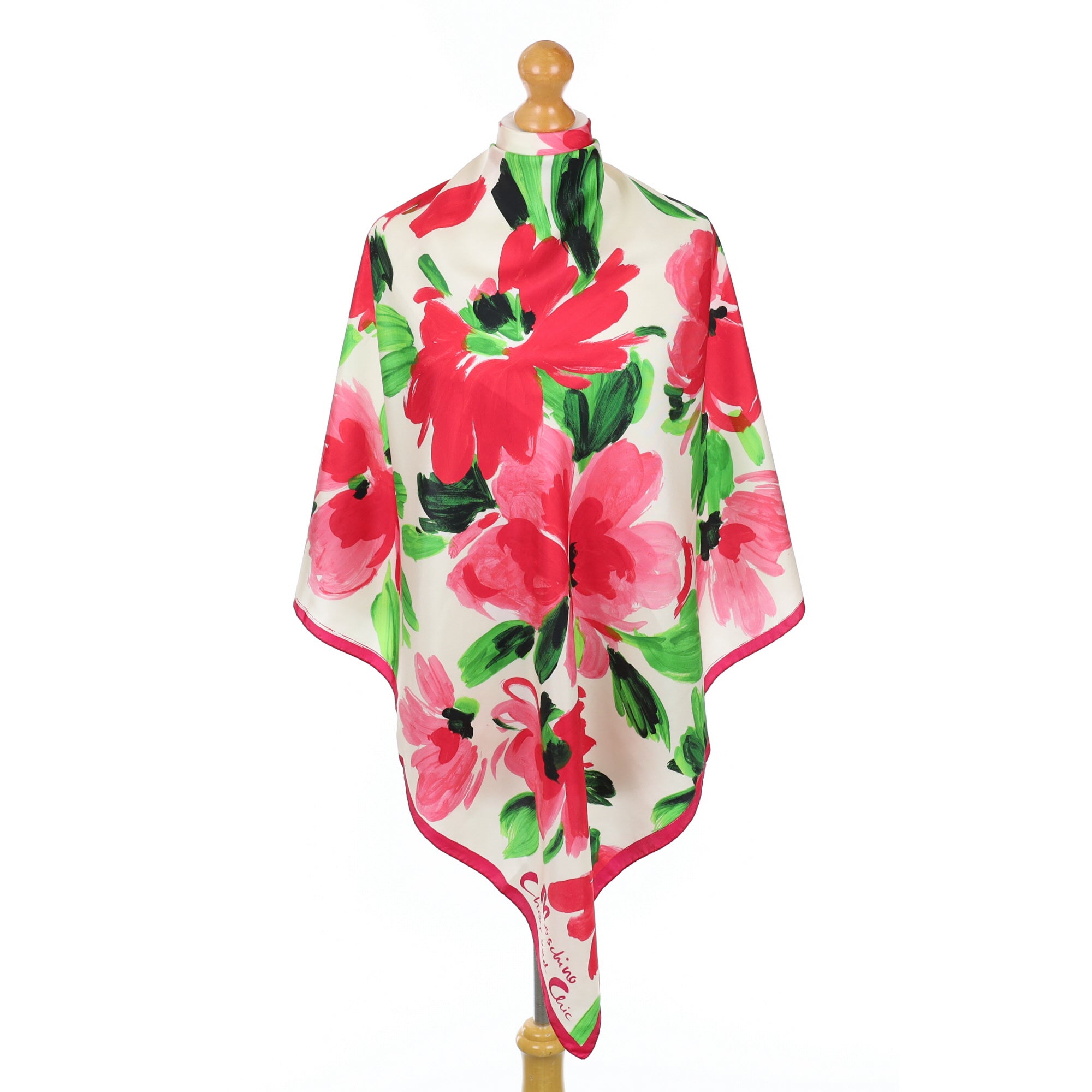 Brand New Moschino Floral Silk Scarf