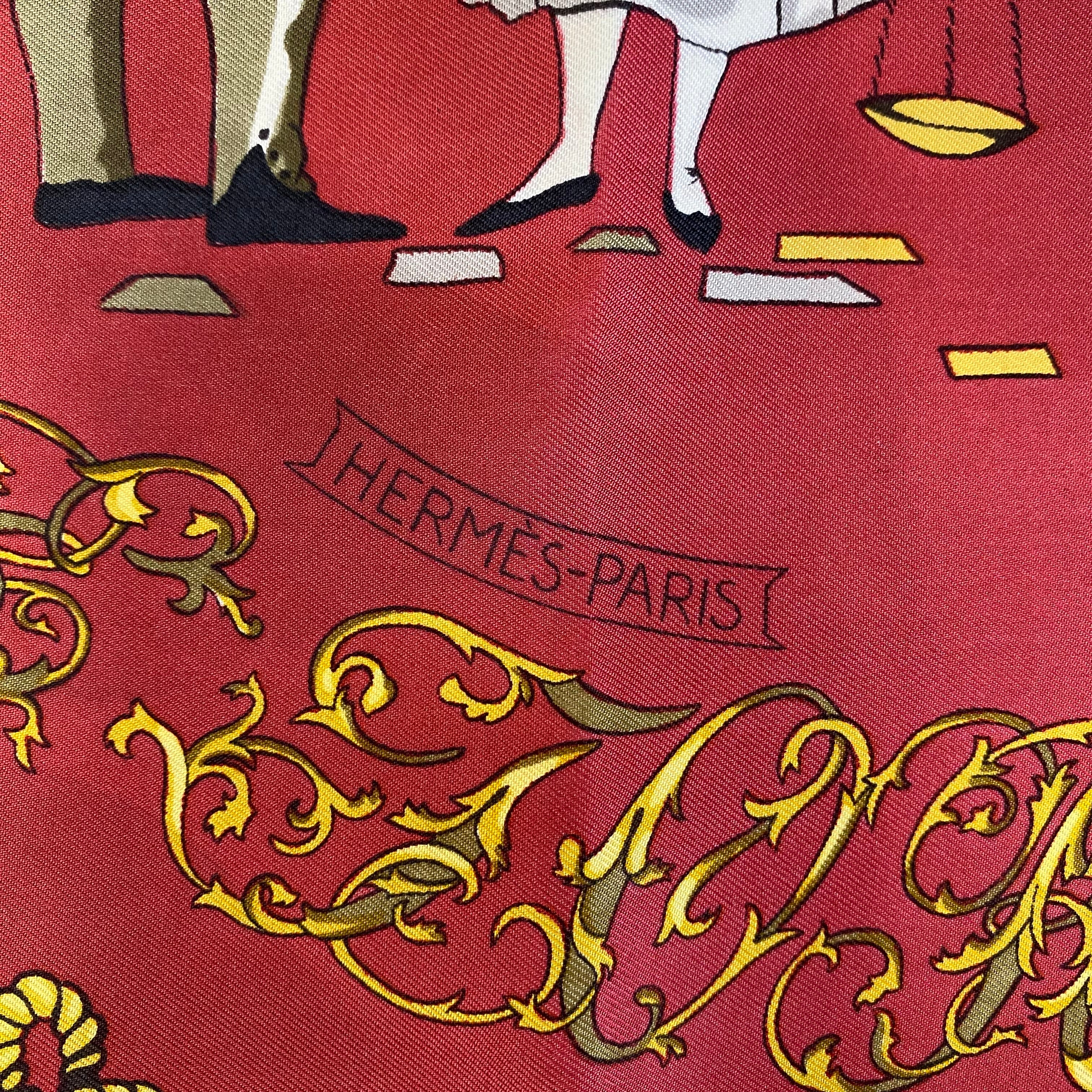 Hermès La Bonne Fortune Vintage Silk Scarf
