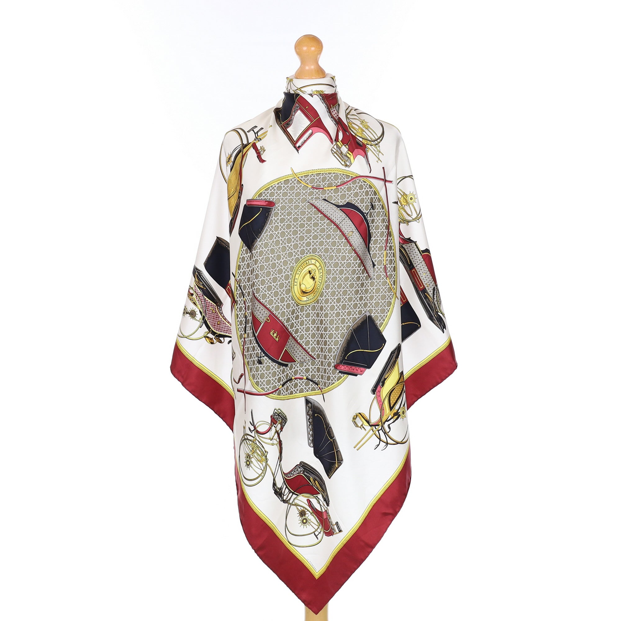 Hermès Les Voitures a Transformation Silk Scarf