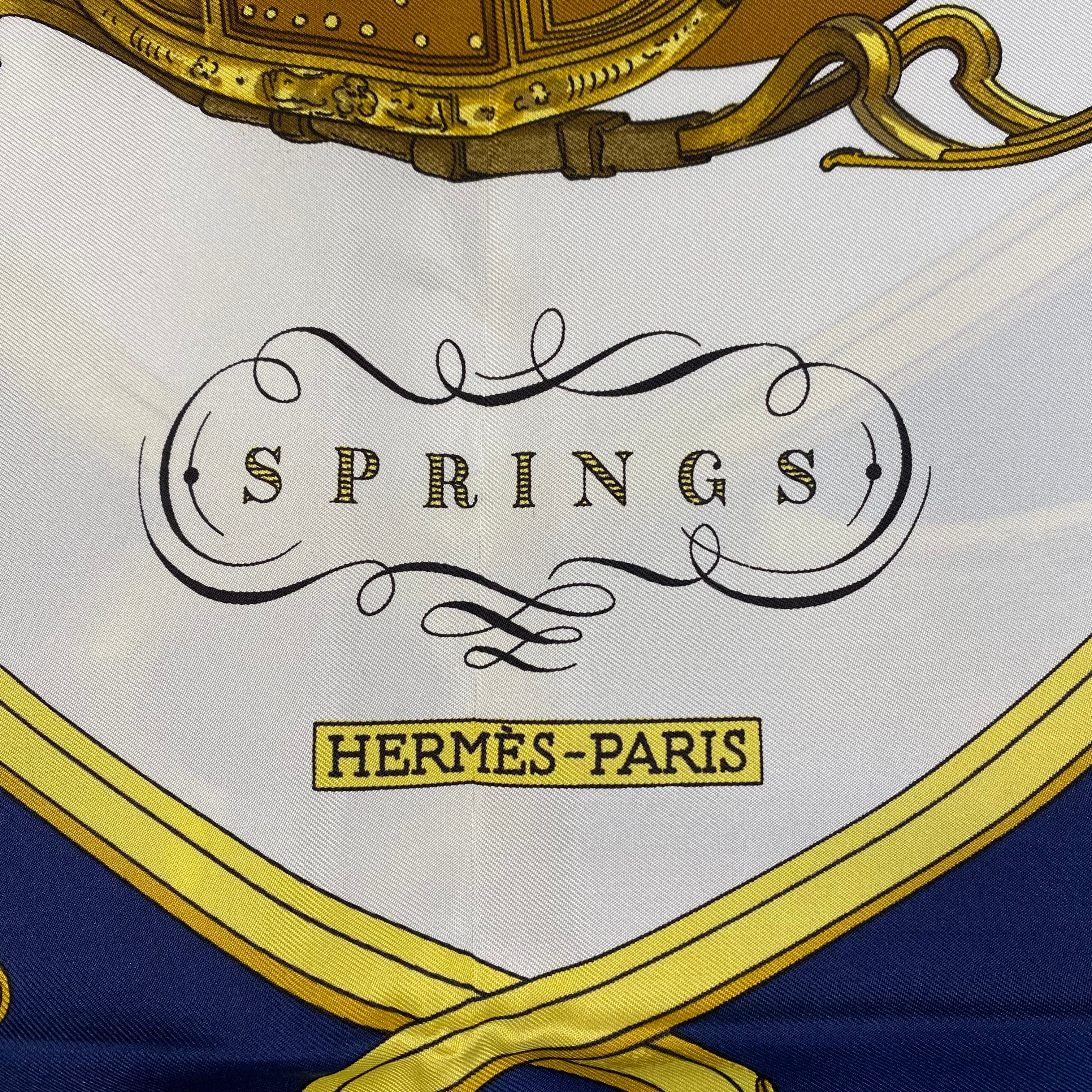 Brand New Boxed Hermès Springs Silk Scarf