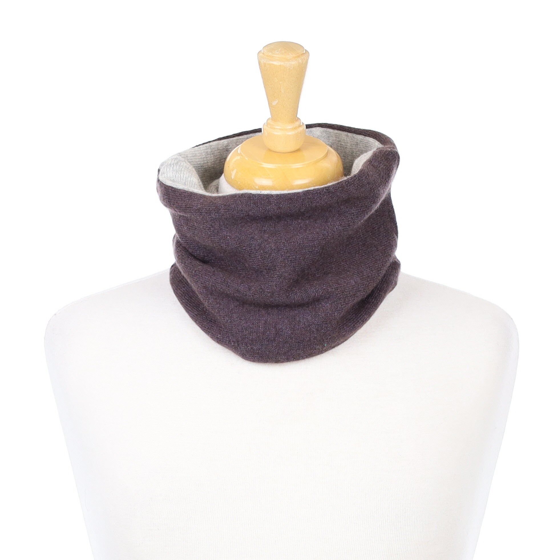 Brown and Mist Grey Neck Warmer