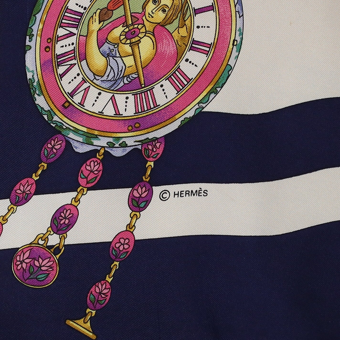 Hermès La Ronde des Heures Silk Scarf
