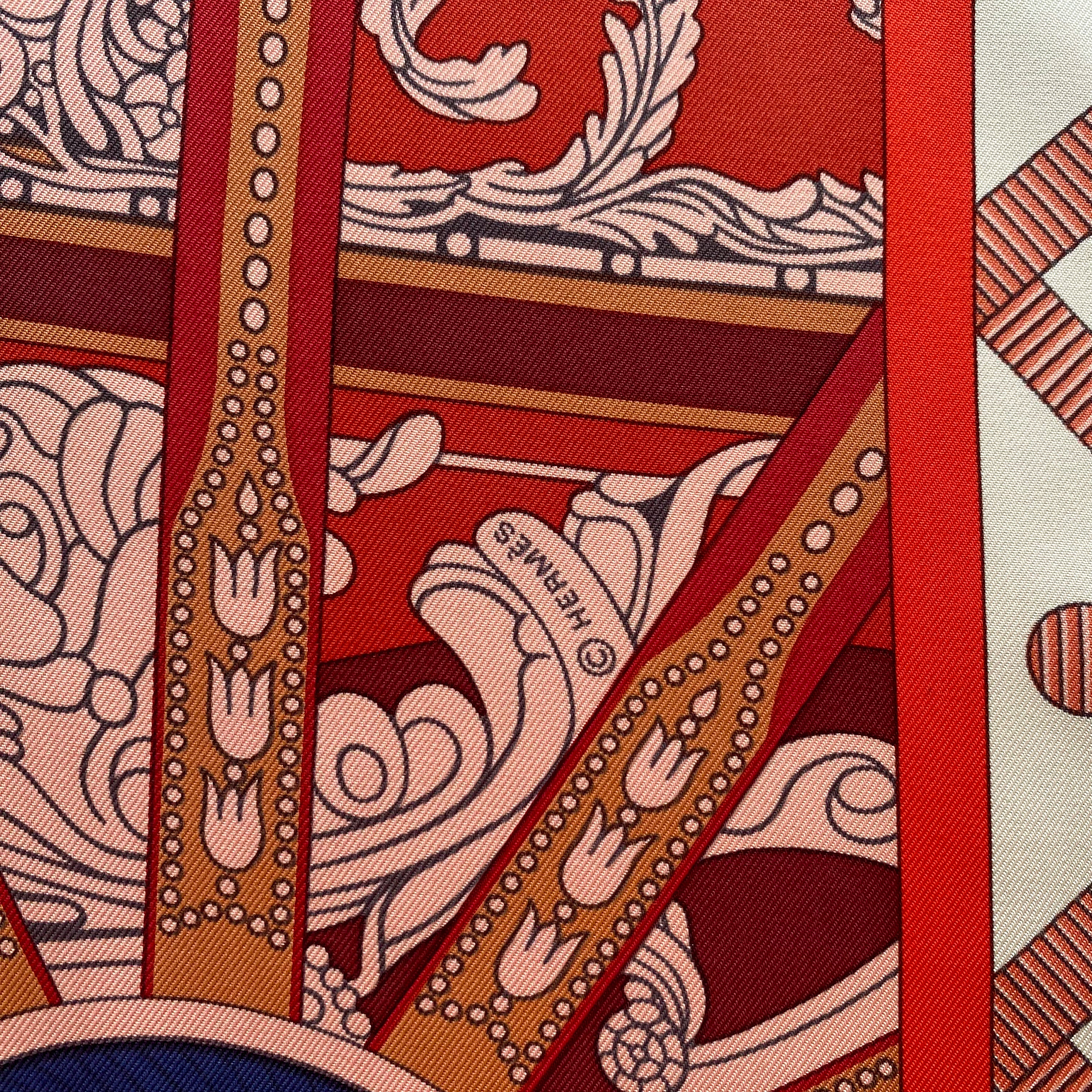 Immaculate Boxed Hermès Balade en Berline Silk Scarf
