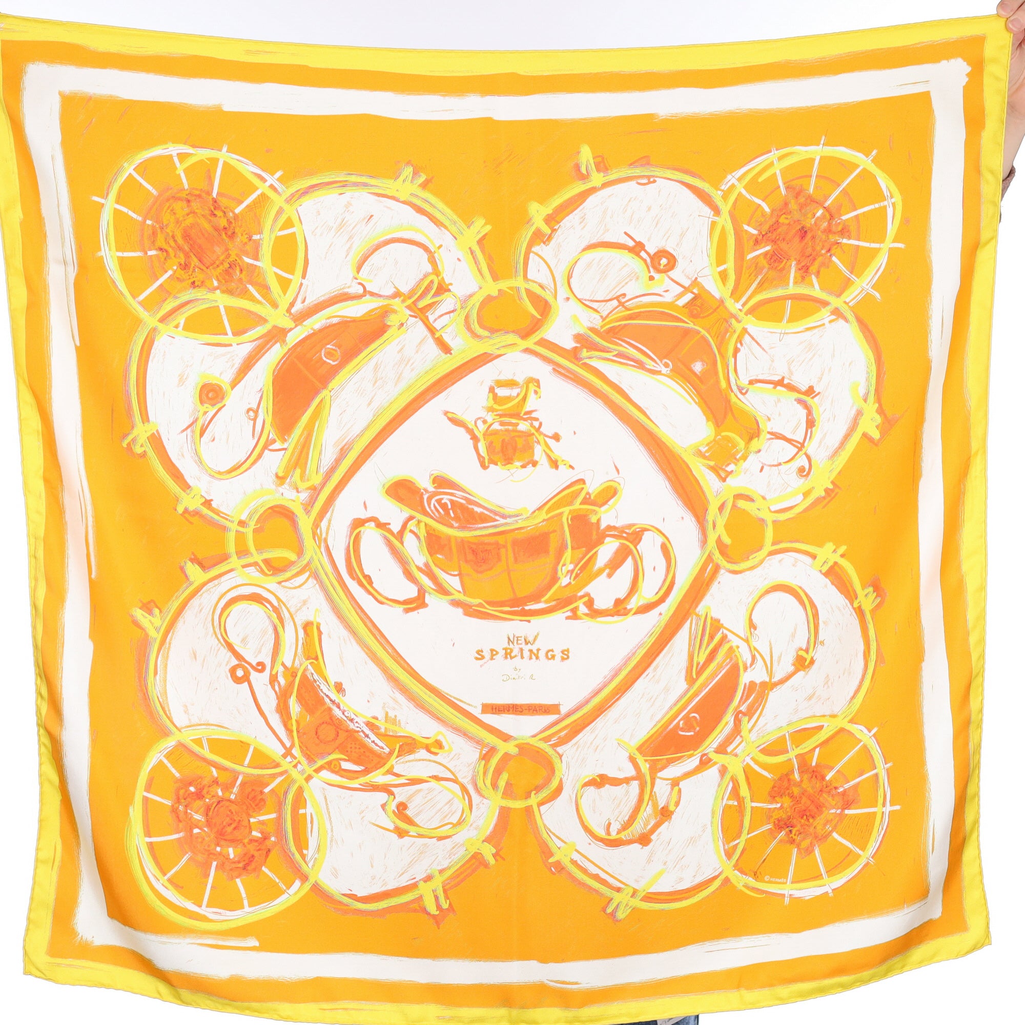 Hermès New Springs Silk Scarf