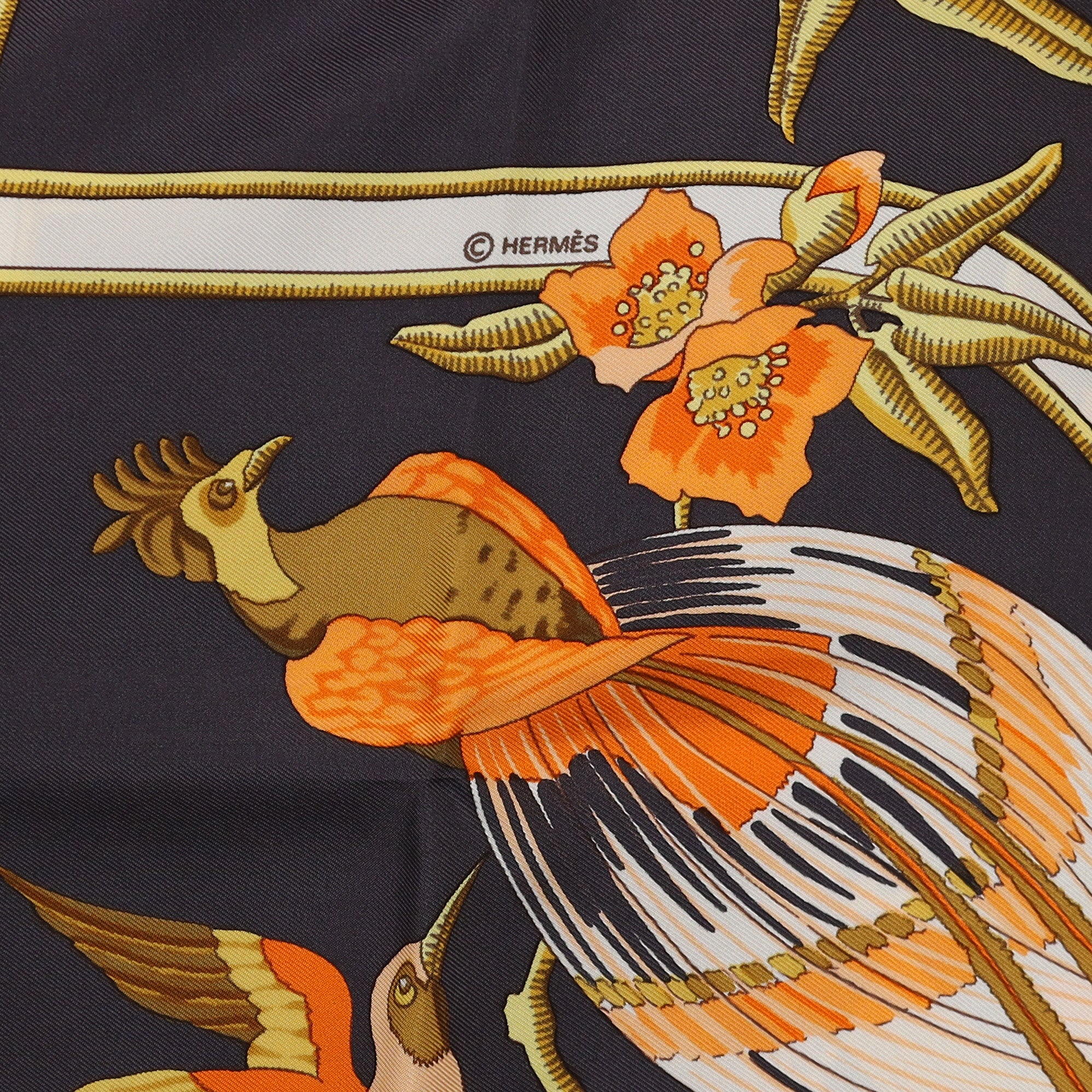 Brand New Boxed Hermès Caraïbes Silk Scarf